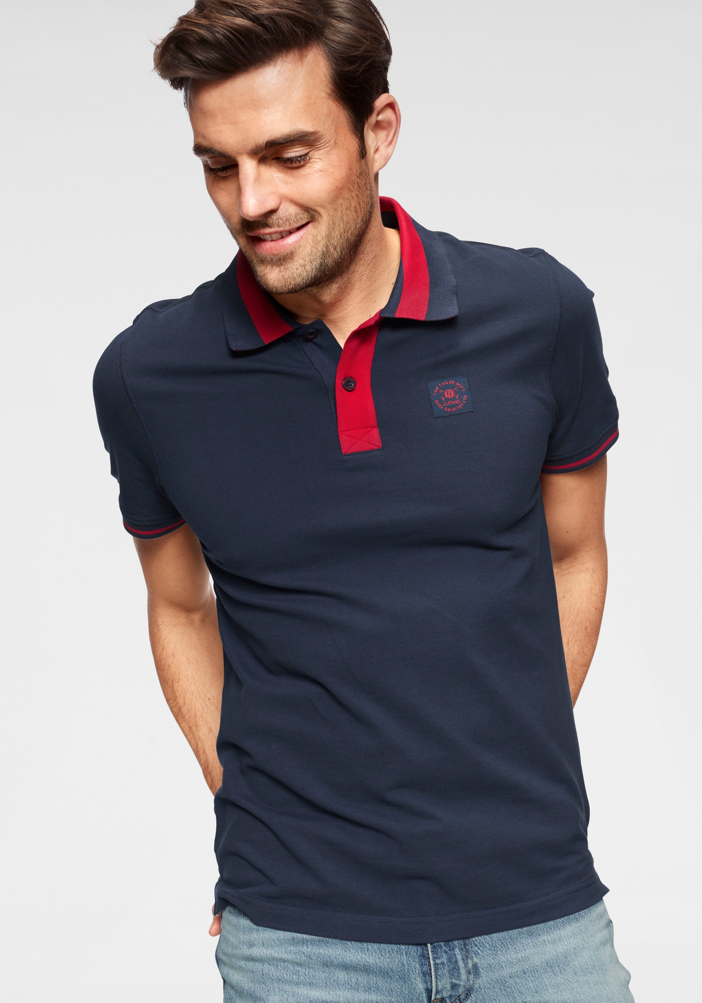 TOM TAILOR Polo Team Poloshirt, shoppen mit OTTO online Details kontrastfarbenen bei