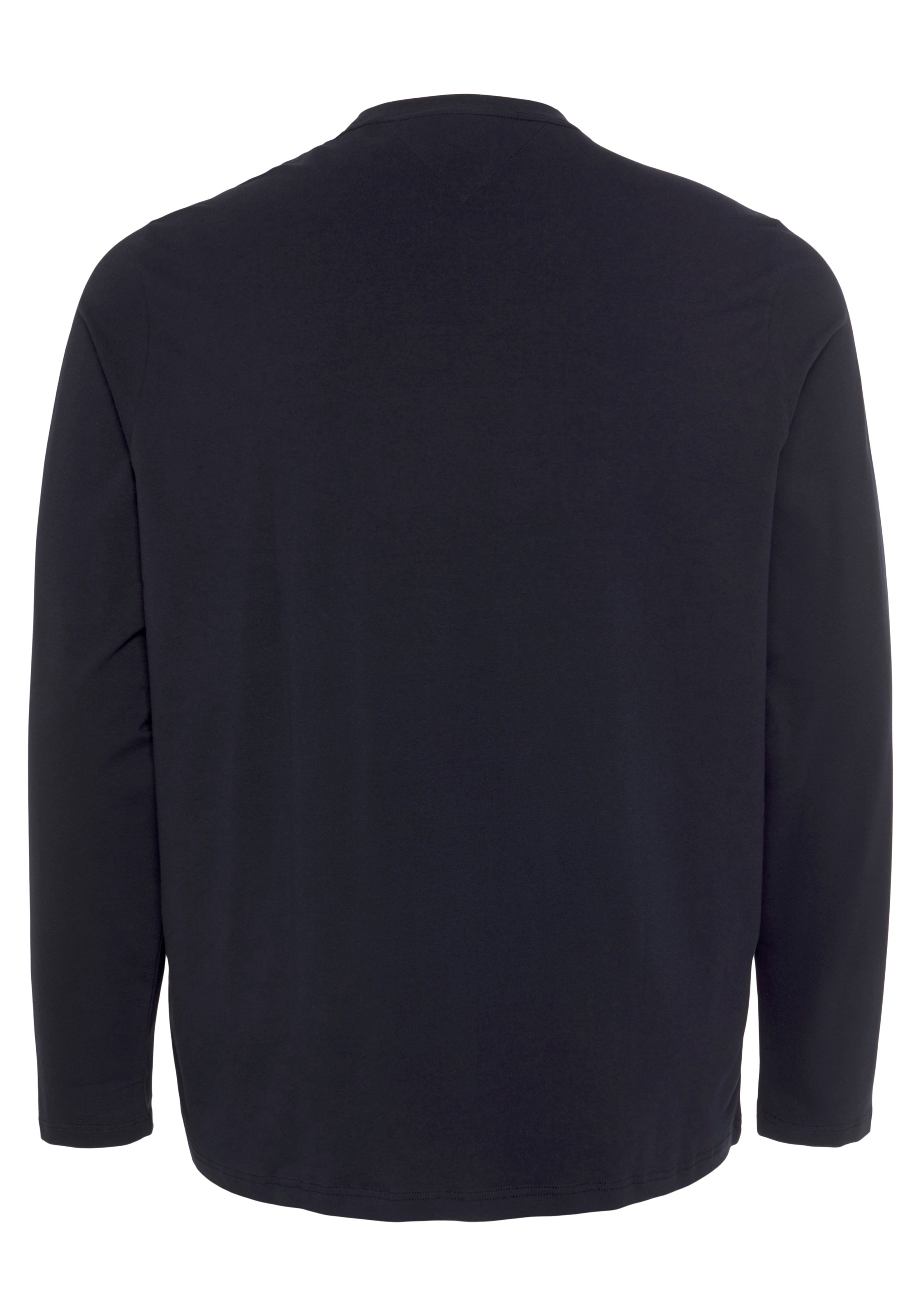 Tommy Hilfiger Big & Tall Longsleeve »BT-STRETCH SLIM FIT TEE-B mit Rundhals und Logo«, unifarben, casual, slim fit, Baumwollmix, Rundhals, große Größen