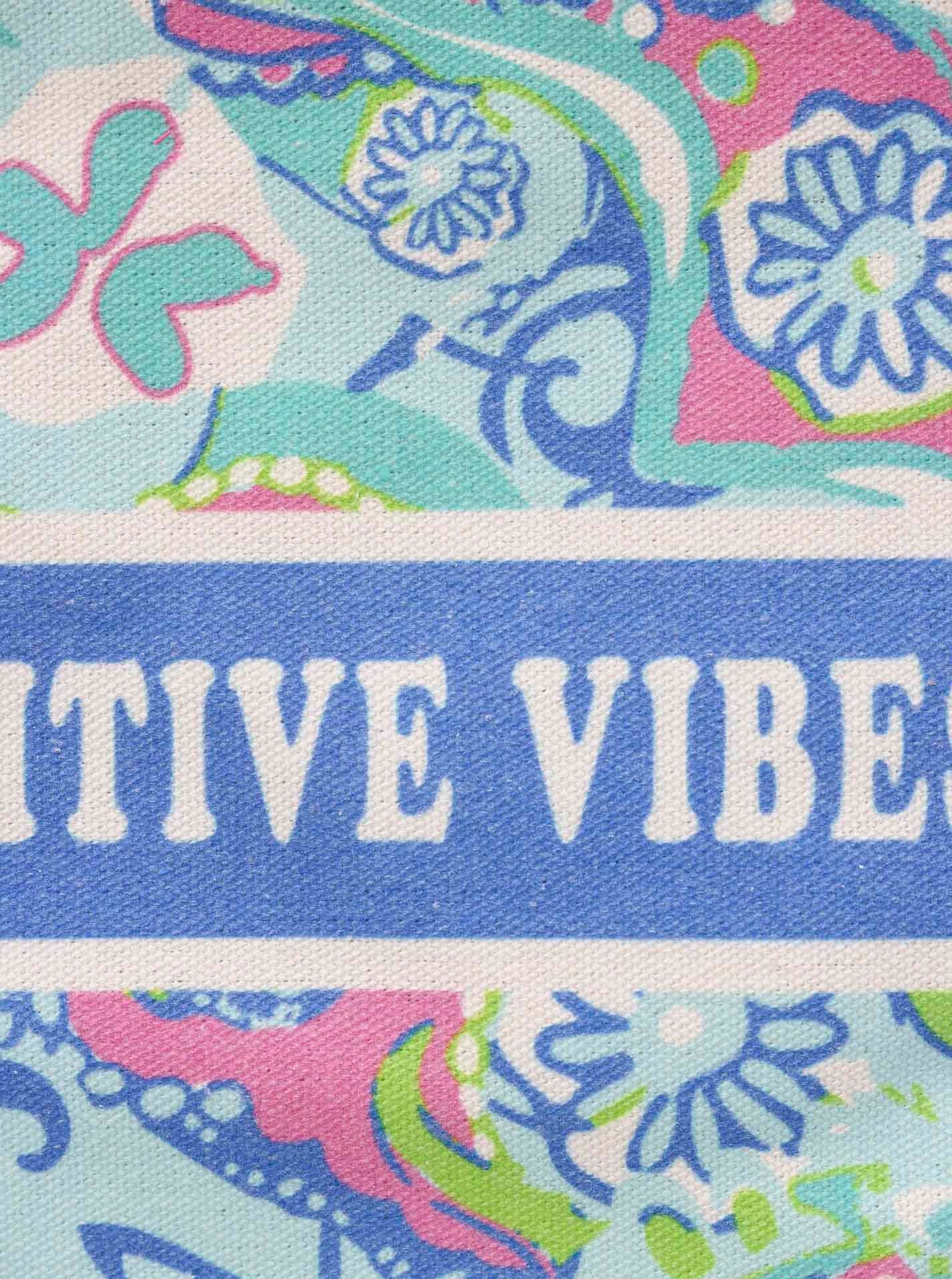 Zwillingsherz Tragetasche Stofftasche mit Henkel, gemustert, Schriftzug