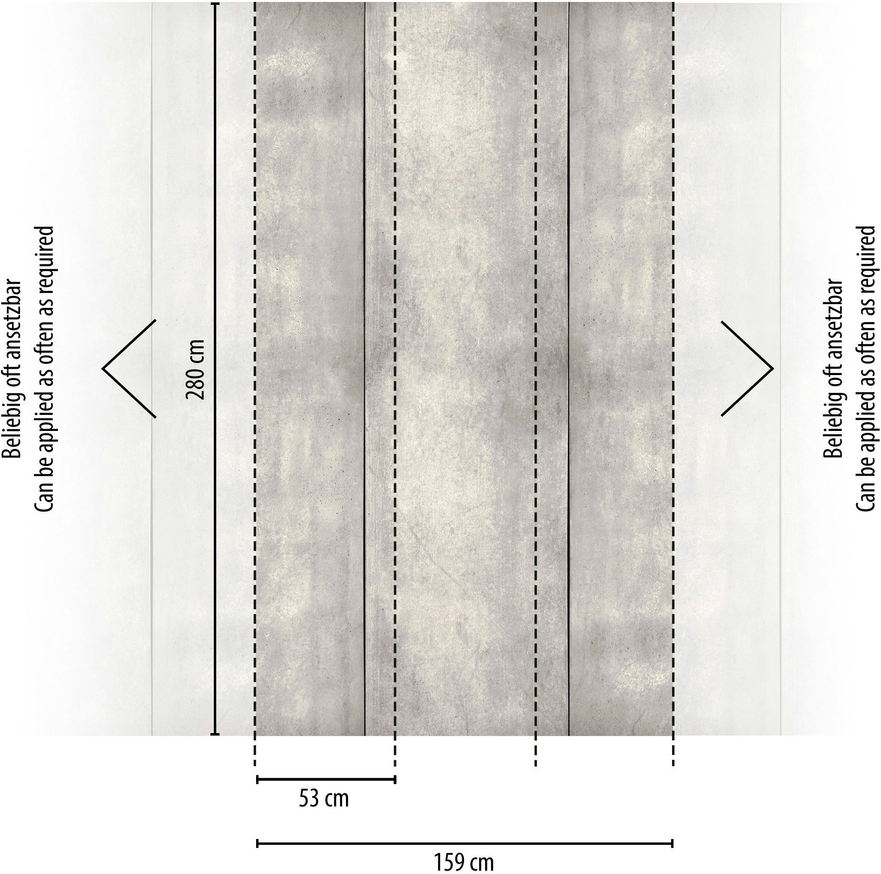 living walls Fototapete »The Wall 4 Structures – Urbane Betonwand Vlies-Fototapete« Steinoptik | matt | naturalistisch leicht strukturiert Urbane Betonwand mit markanter 3D-Wirkung