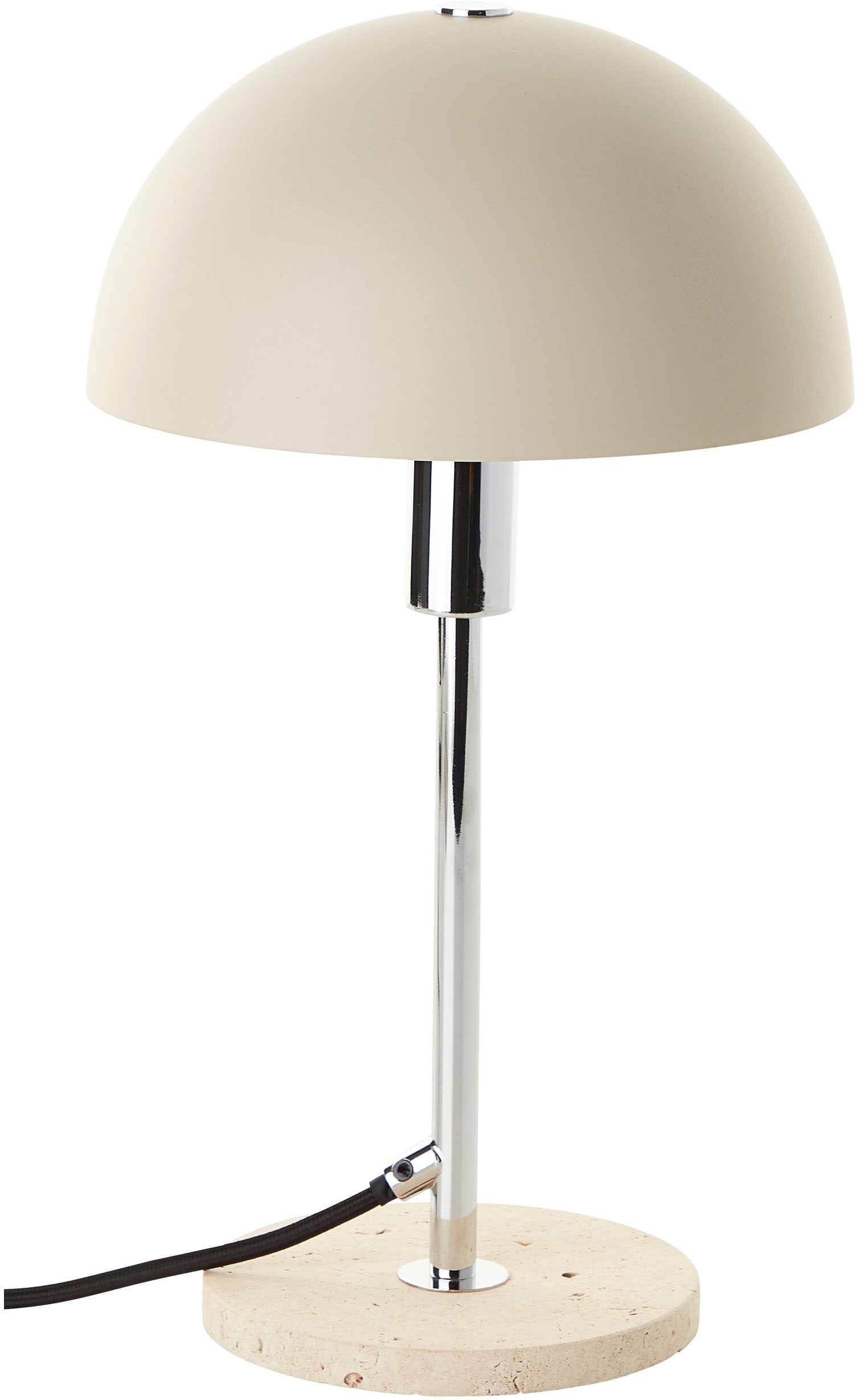 LeGer Home by Lena Gercke Tischleuchte »Linnea Pilz Lampe - Travertin Steinfuß«, Leuchtmittel E14 | ohne Leuchtmittel, Pilzleuchte, Tischlampe, Höhe 35,5 cm, Naturstein, Pilzlampe