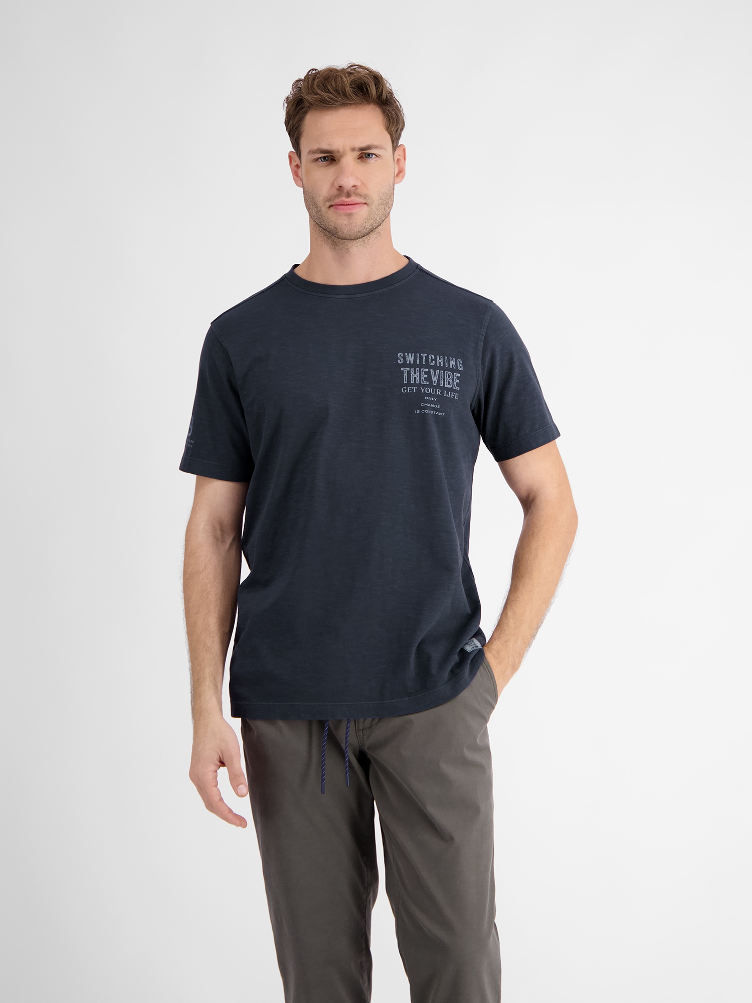 LERROS T-Shirt »LERROS T-Shirt für Herren mit Brustprint«