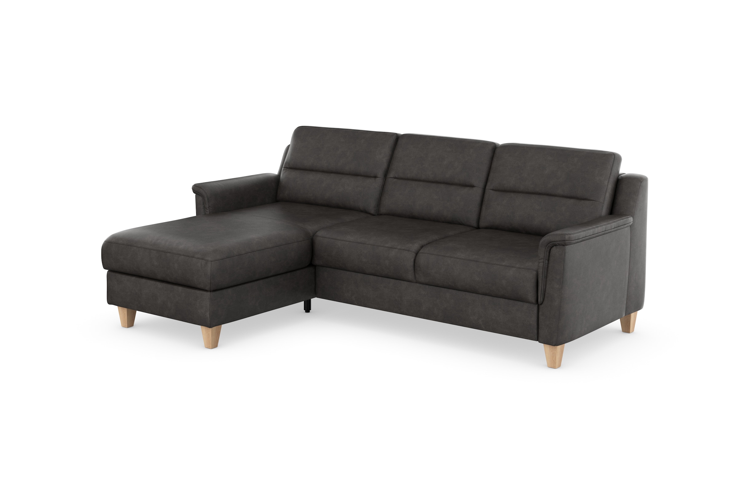 sit&more Ecksofa »Farö L-Form« inklusive Federkern, wahlweise mit Bettfunktion und Bettkasten