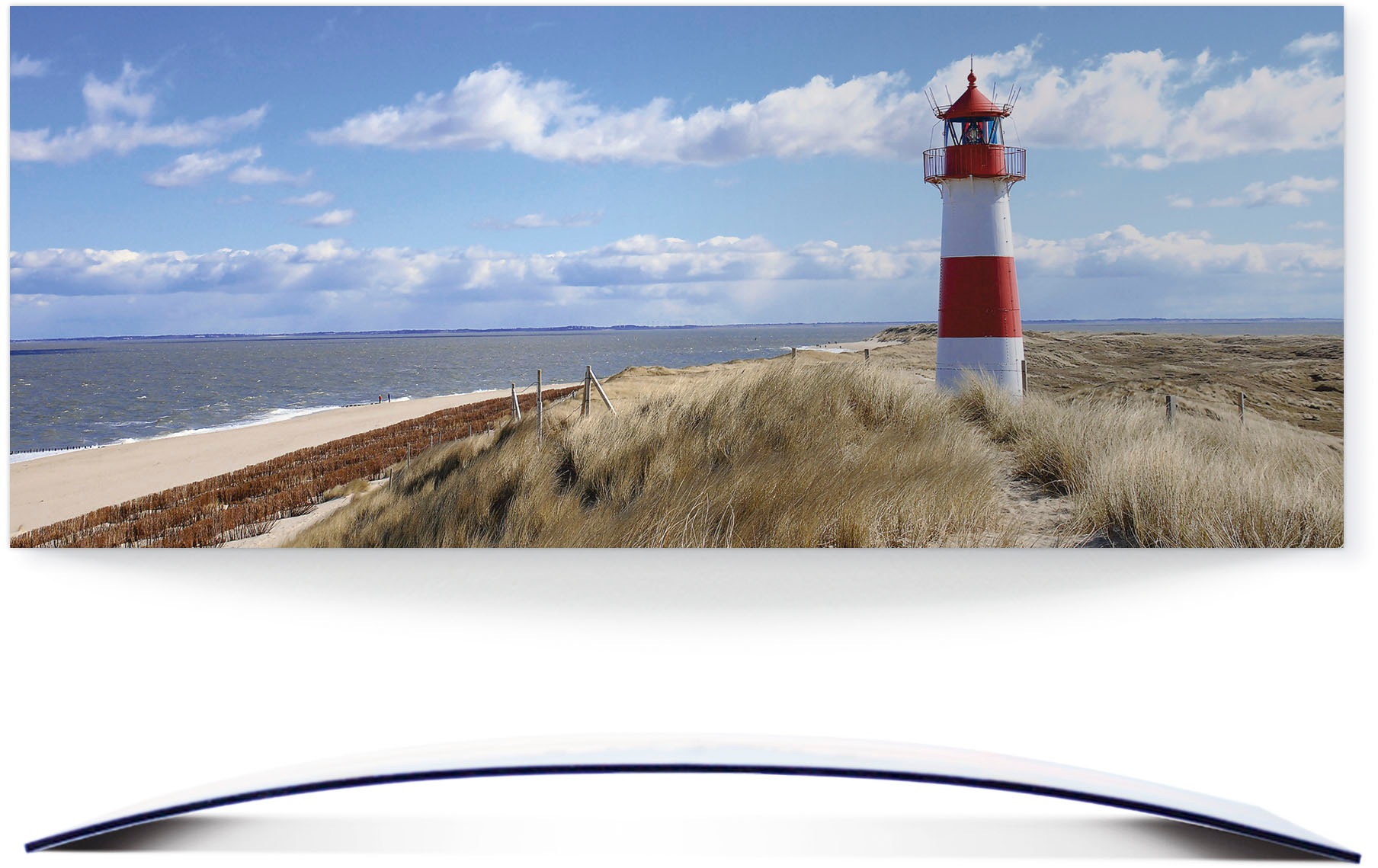 Artland Wandbild »Leuchtturm Sylt«, Gebäude, (1 St.), 3D Optik gebogen