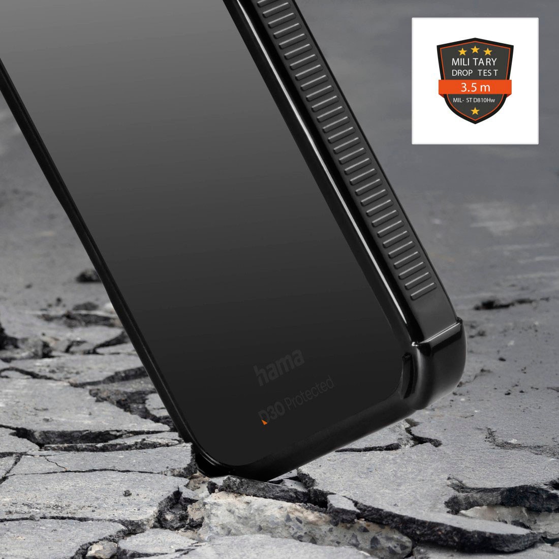 Hama Smartphone-Hülle »Handyhülle stoßfest für Apple iPhone 17 Pro 18 Pro Schwarz« Smartphones D3O-Technologie, Kratzschutz, Fallschutz bis 3,5 m, stoßfeste Ecken