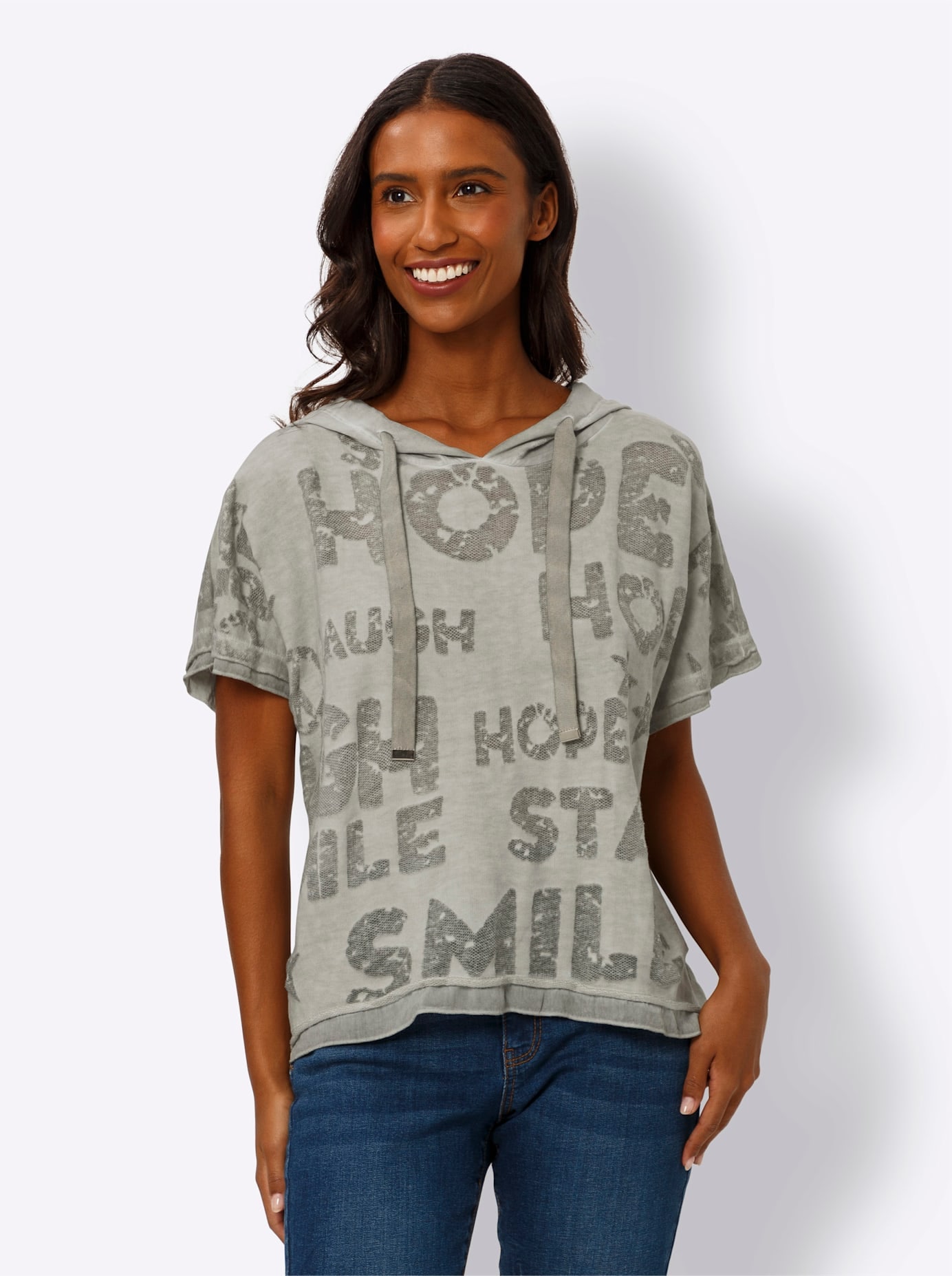 heine Kurzarmshirt »Kapuzen-Shirt«, (1 tlg.)