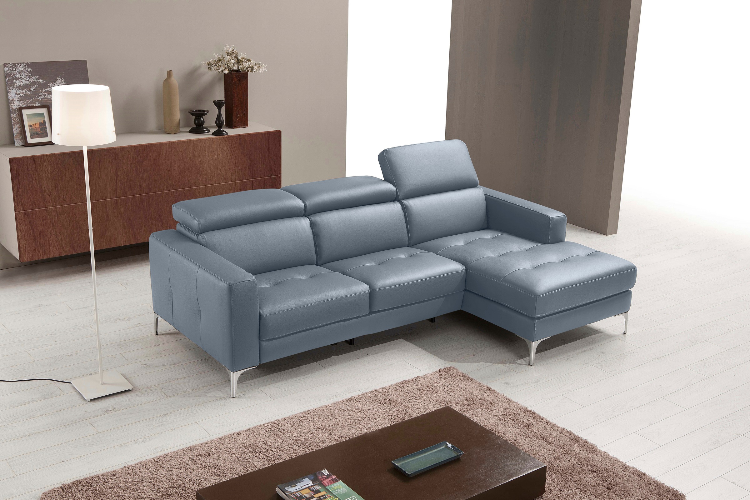 Egoitaliano Ecksofa »Matt, erstklassiger Sitzkomfort, aufwendige Detailverarbeitung, L-Form«, mit verstellbaren Kopfteilen zum Relaxen