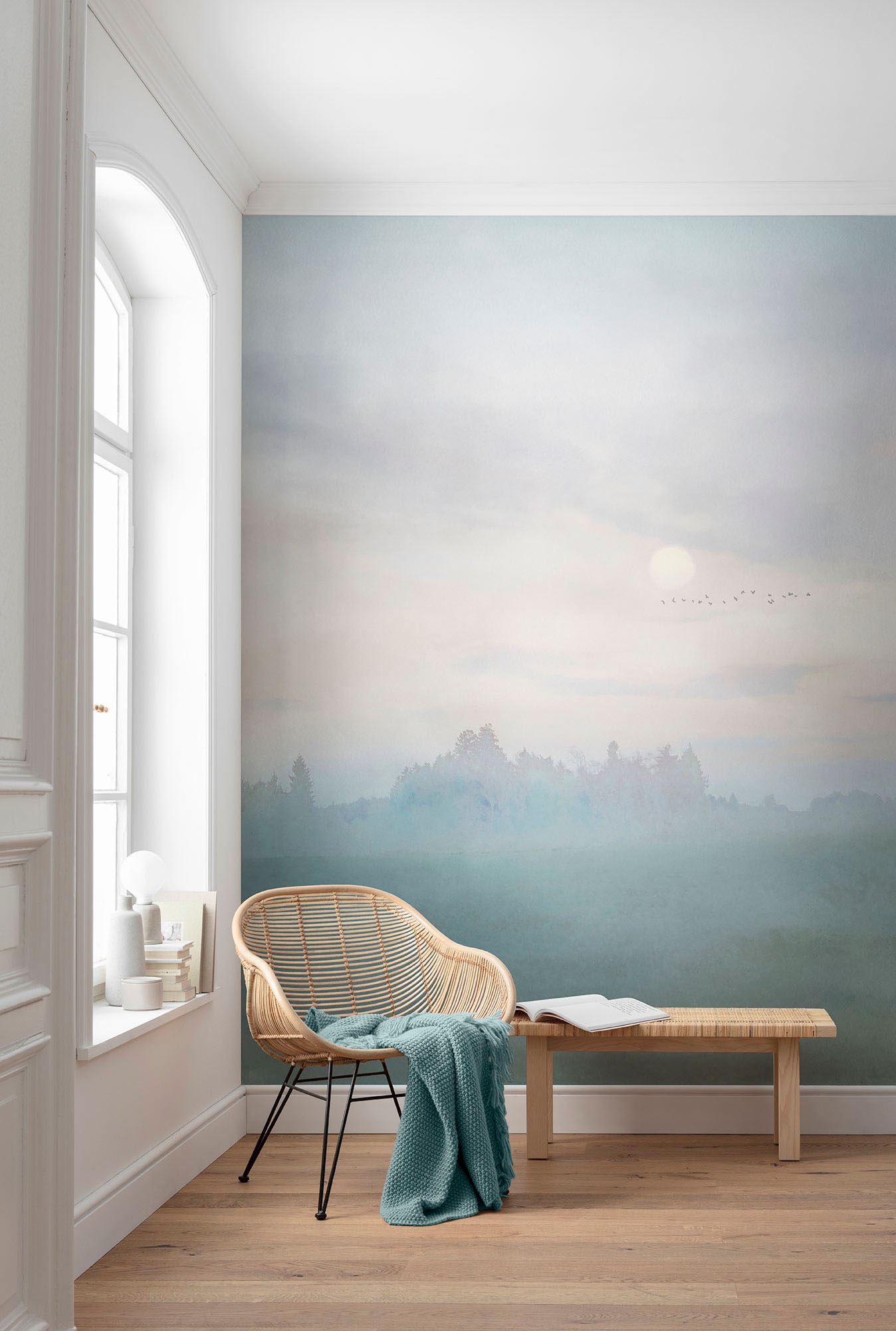Komar Vliestapete »Digitaldruck Vlies - Hazy Hush - Größe 200 x 250 cm«, bedruckt, Wohnzimmer, Schlafzimmer