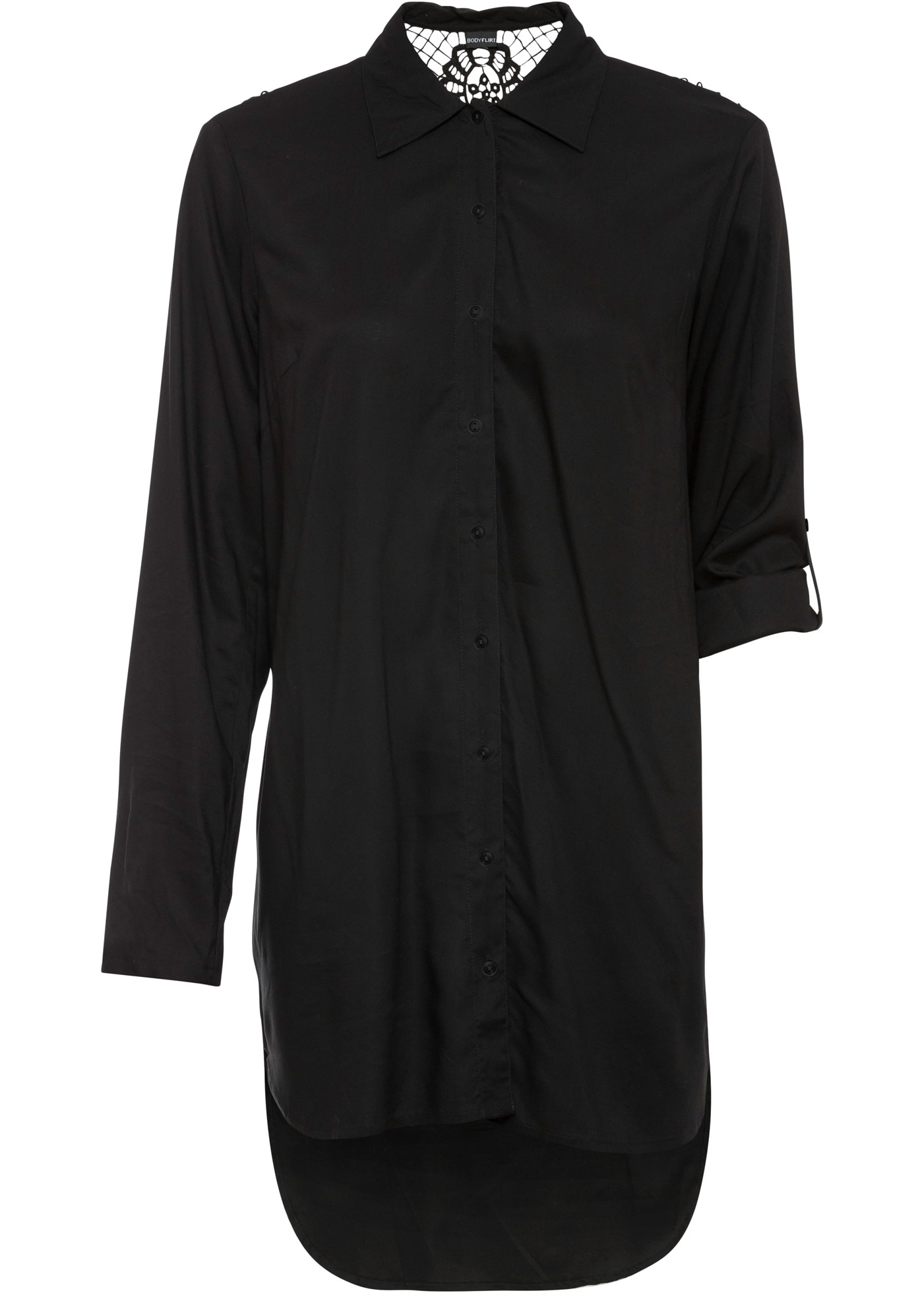 bonprix Langarmbluse »Bluse aus Baumwoll-Viskose Mix« Bluse aus Baumwoll-Viskose Mix