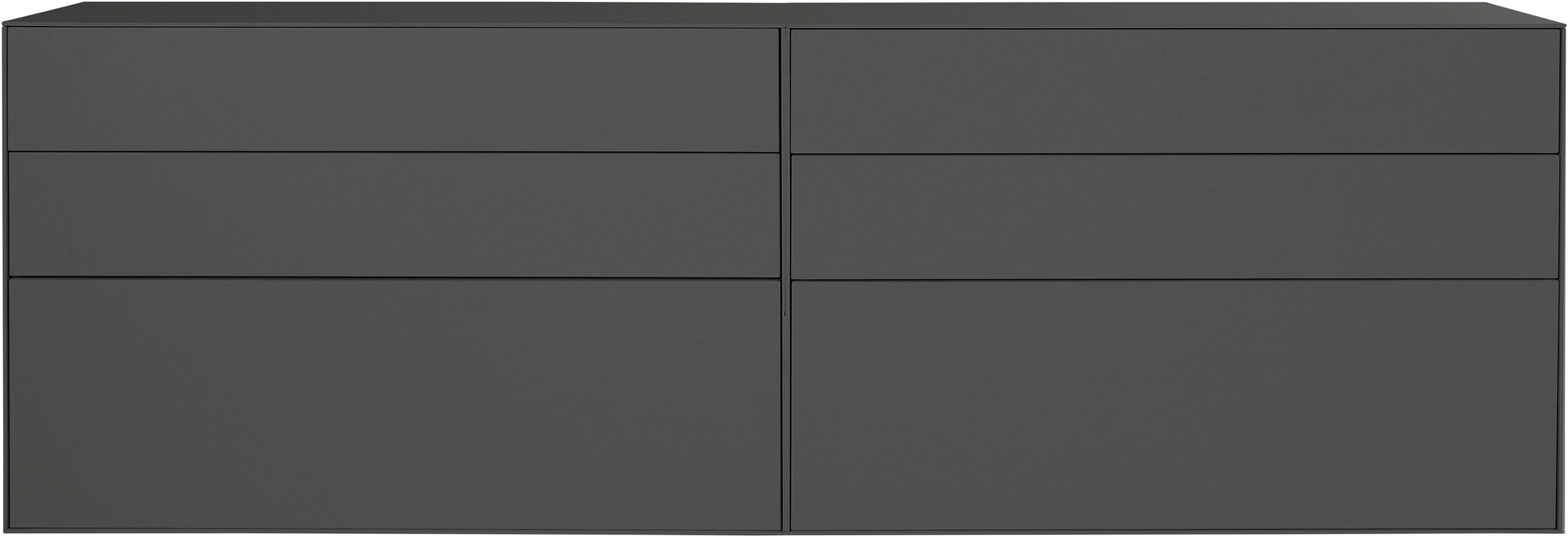 LeGer Home by Lena Gercke Sideboard »Essentials«, (2 St.), Breite: 224cm, MDF lackiert, Push-to-open-Funktion