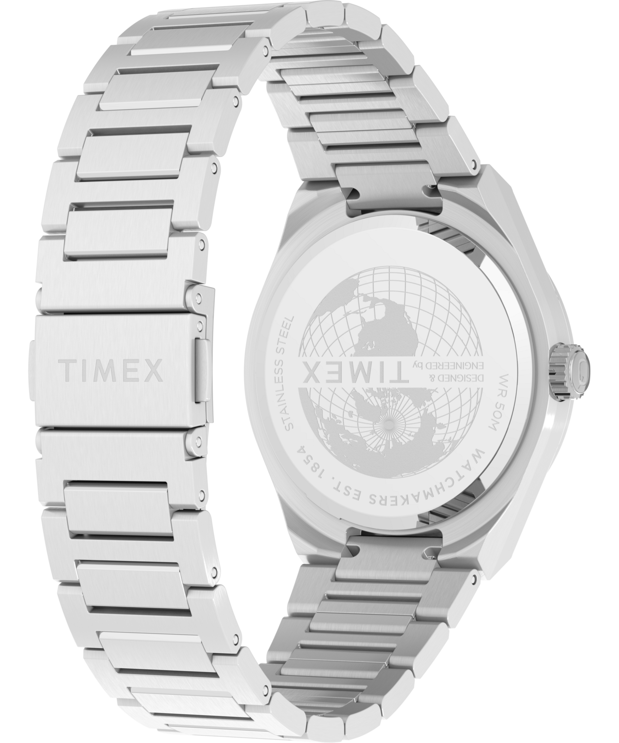 Timex Quarzuhr »CONTINENTAL« Armbanduhr, Damenuhr, Edelstahlarmband, Datum, Leuchtzeiger