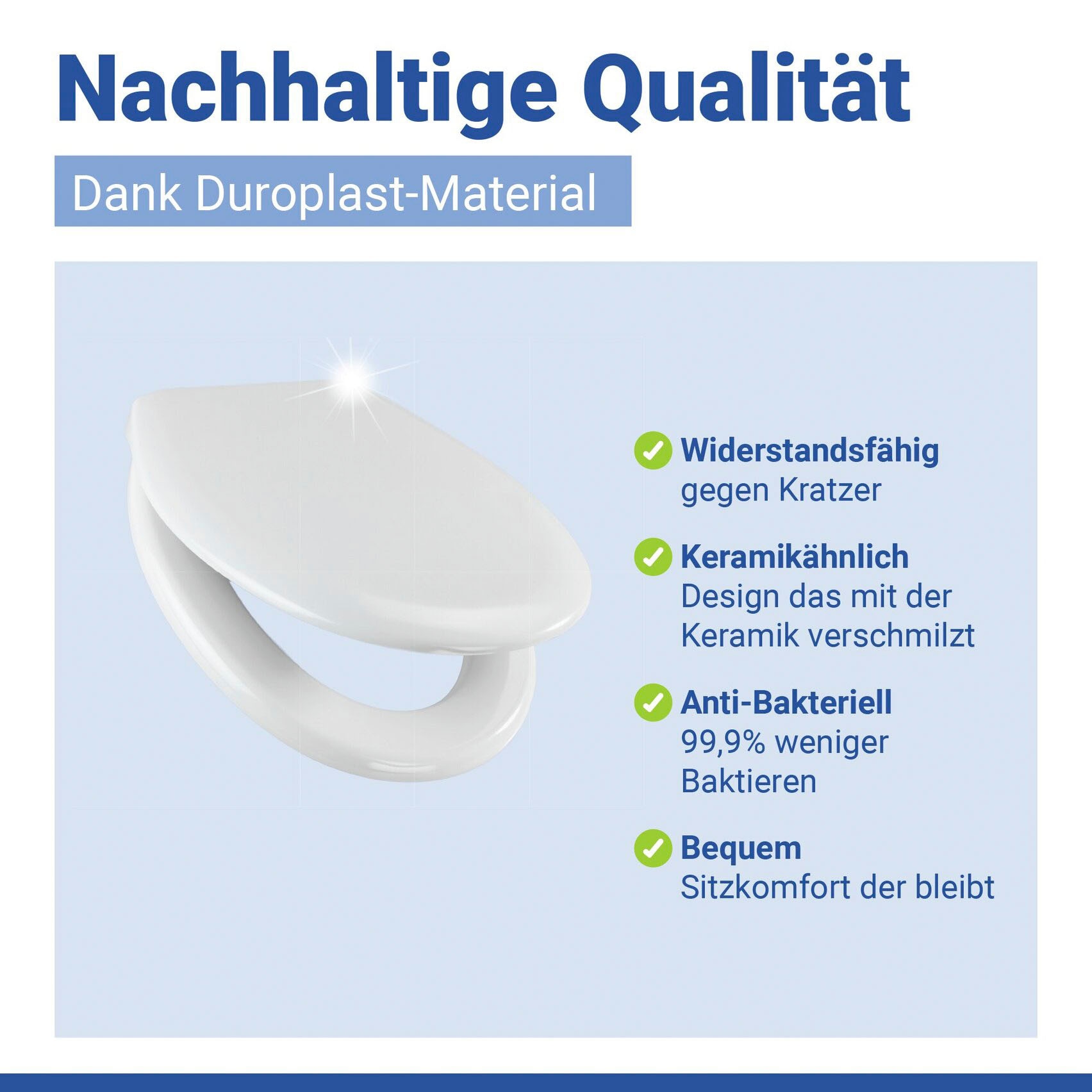 WENKO WC-Sitz »Rieti« strapazierfähiger Toilettensitz, belastbar bis 350 kg, Absenkautomatik