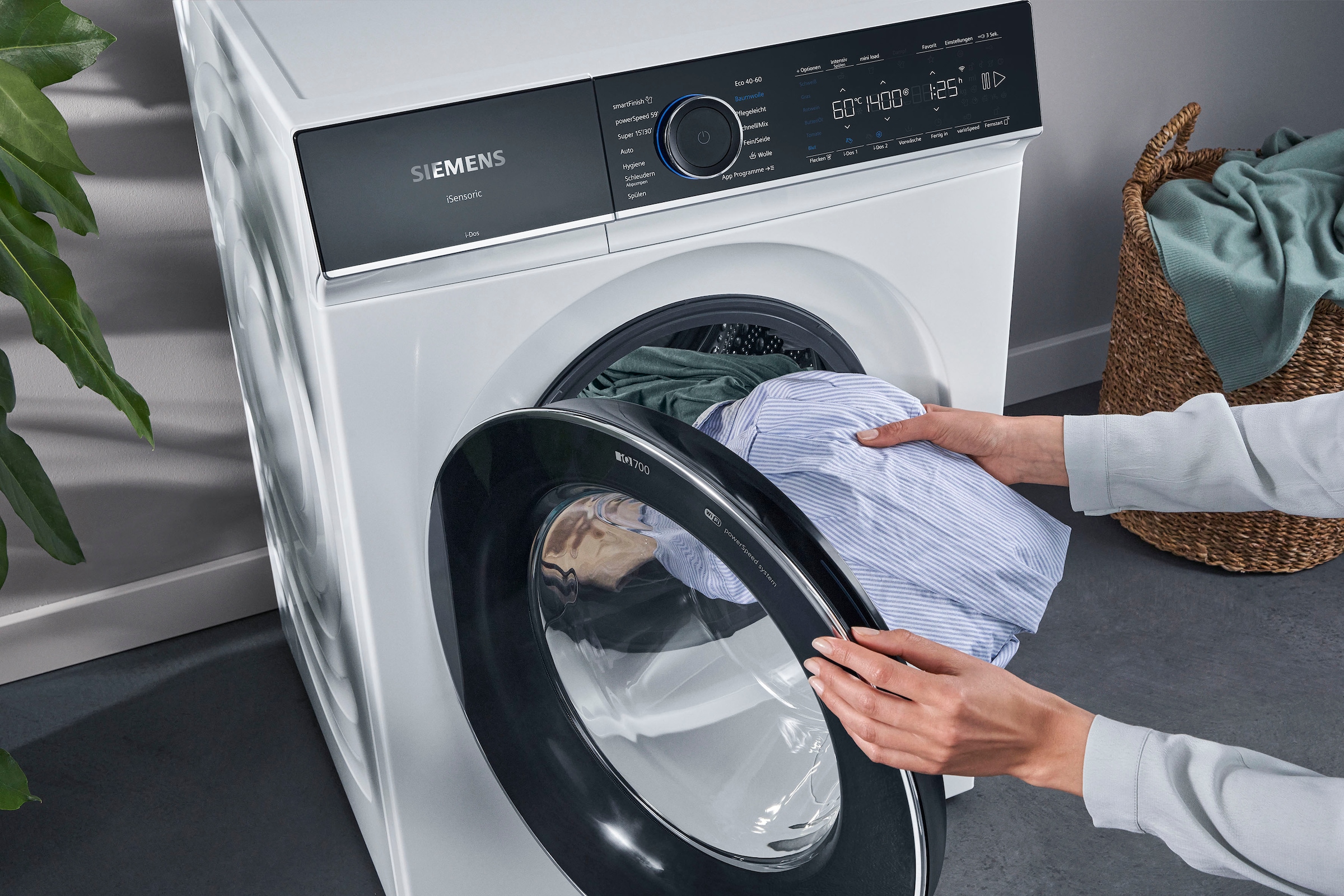 SIEMENS Waschmaschine »WG44B2A40«, WG44B2A40, 9 kg, 1400 U/min, i-Dos – dosiert Waschmittel und Wasser in der exakten Menge