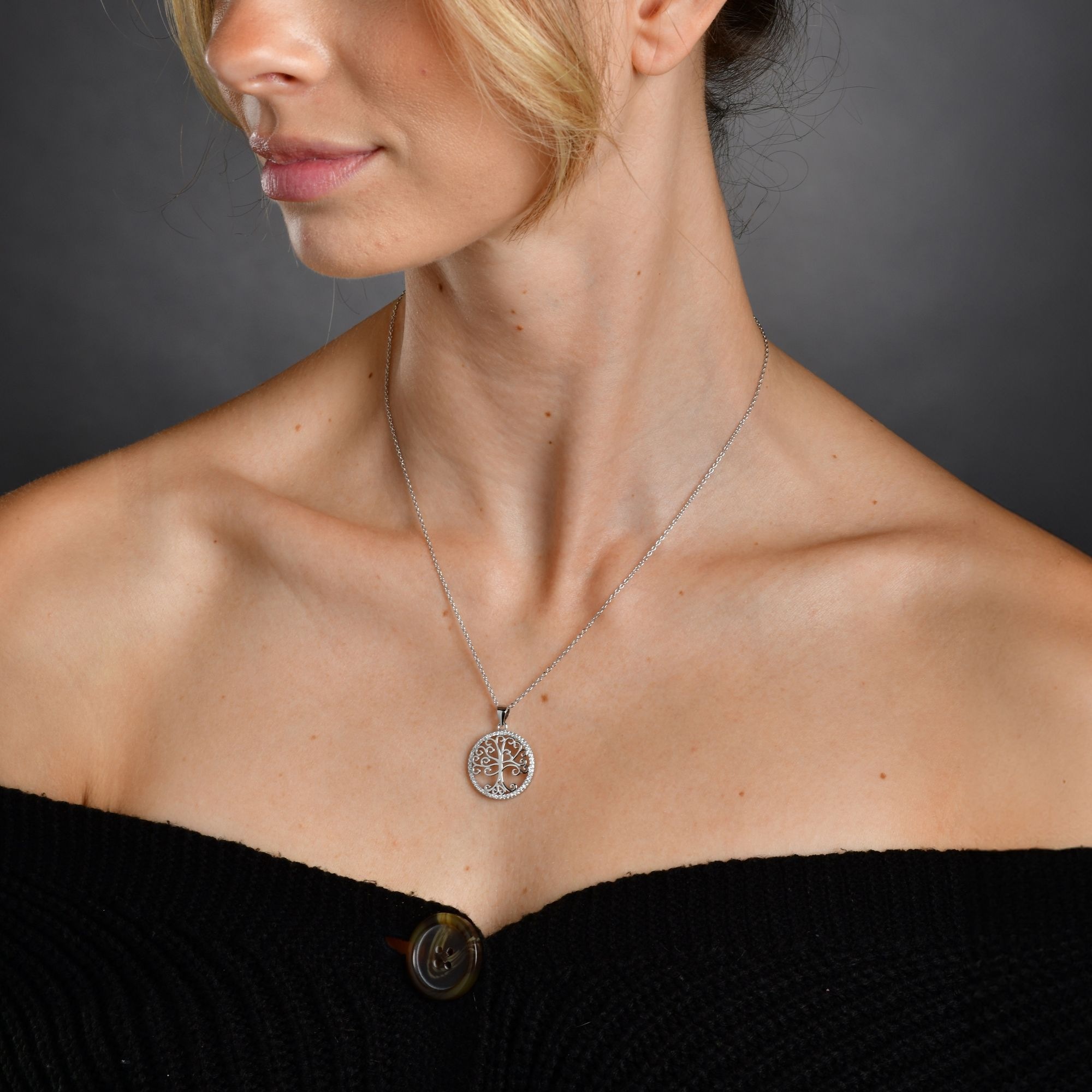 Adelia´s Kettenanhänger »Damen Anhänger ¿ Lebensbaumanhänger aus 925 Silber mit Zirkonia«