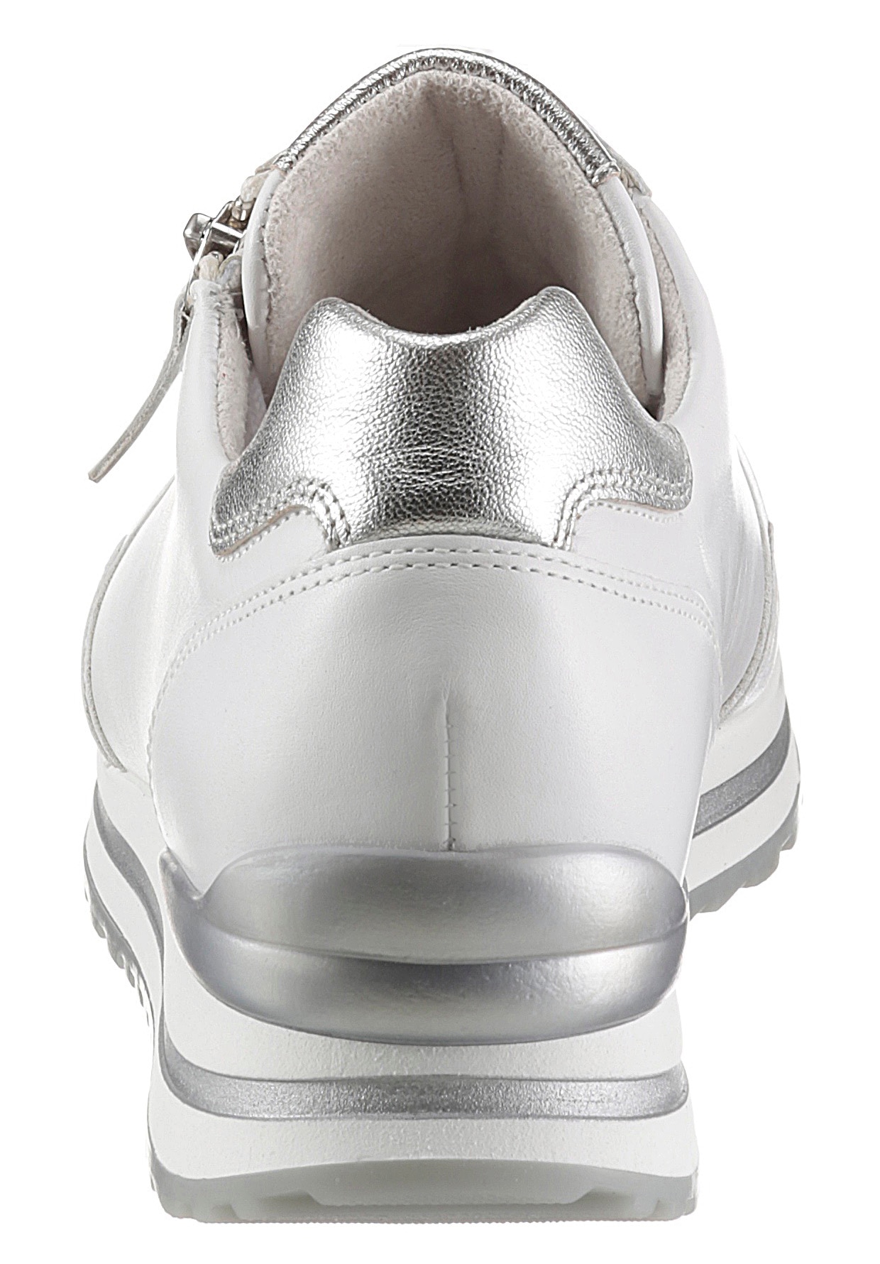 Gabor Keilsneaker »TURIN«, mit silberfarbenen Details, Freizeitschuh, Halbschuh, Schnürschuh