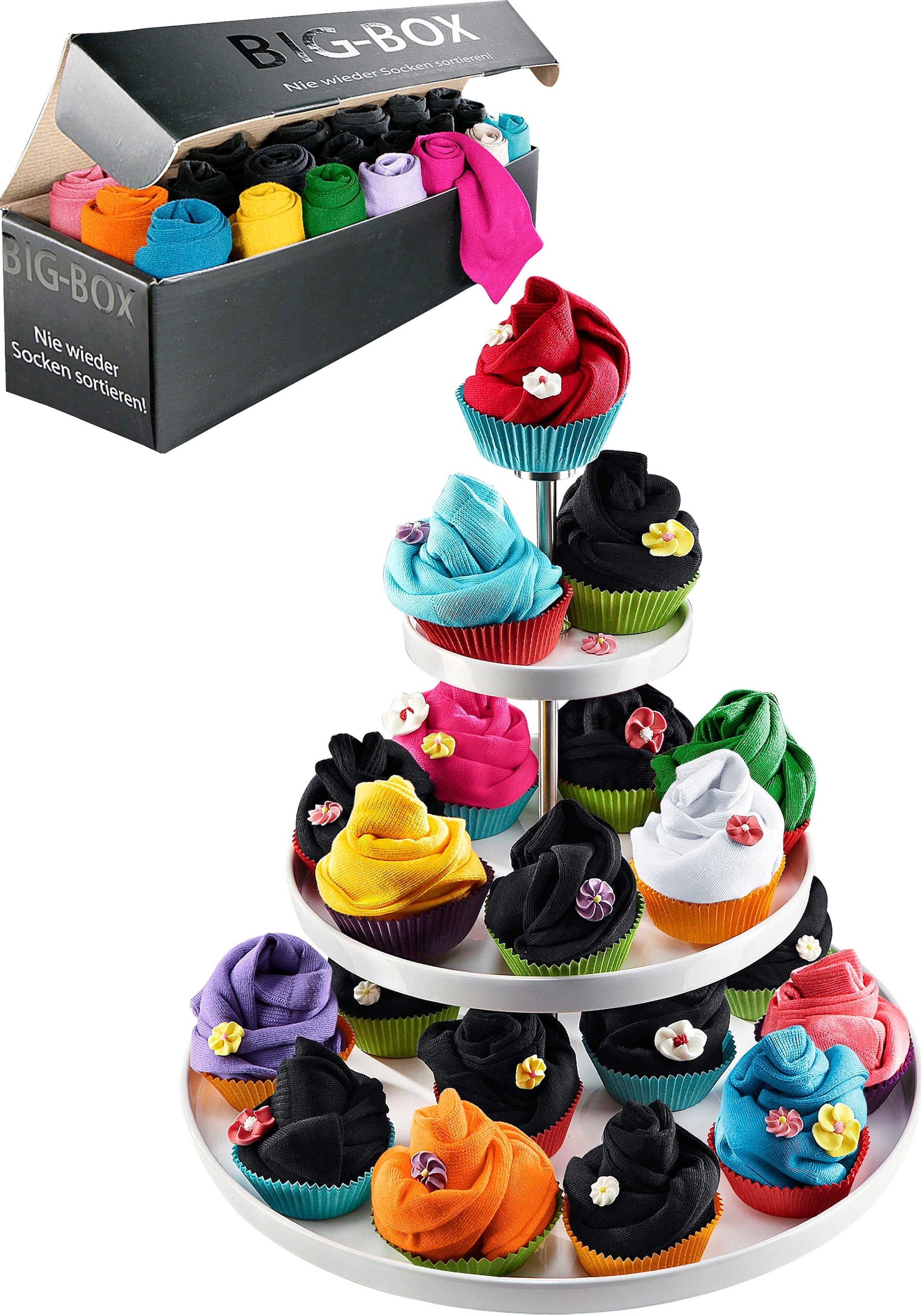 Go in Basicsocken, (Box, 20 Paar), in der großen Big-Box