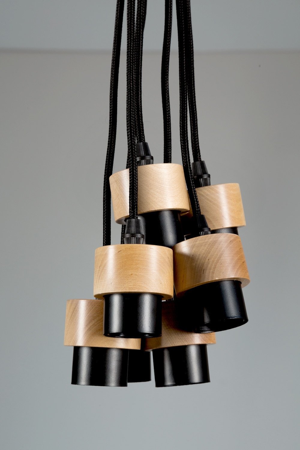 BRITOP LIGHTING Pendelleuchte »CLARTE«, 7 flammig, Leuchtmittel E27 | Leuchtmittel wechselbar-ohne Leuchtmittel, Naturprodukt aus Eichenholz
