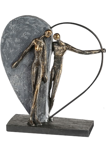 Casablanca by Gilde Dekofigur »Skulptur Heartbeat, bronze/grau«, (1 St.), Dekoobjekt,... kaufen
