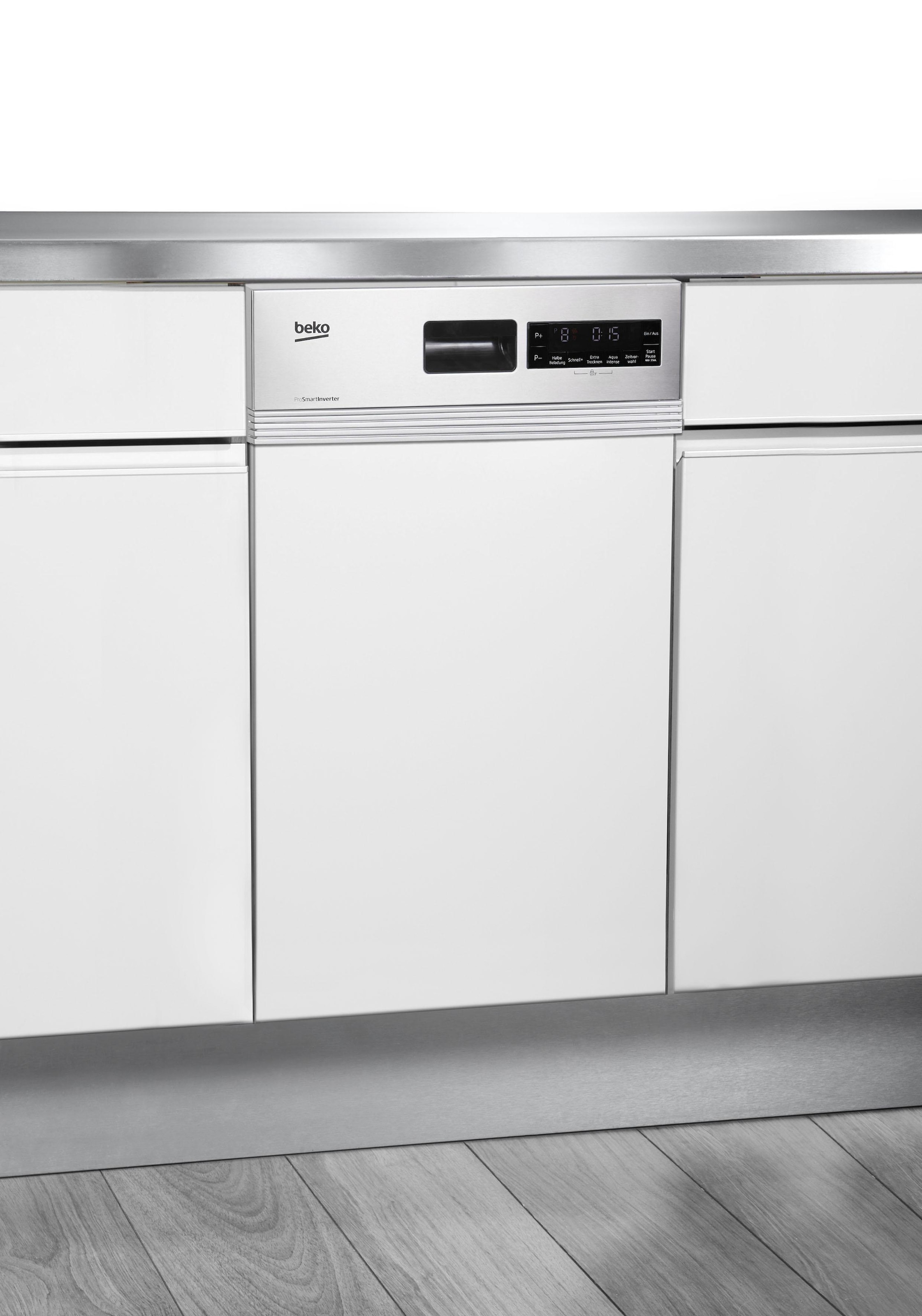 BEKO teilintegrierbarer Geschirrspüler »DSS28021X«, 11 Maßgedecke, mit Intensiv 70°C