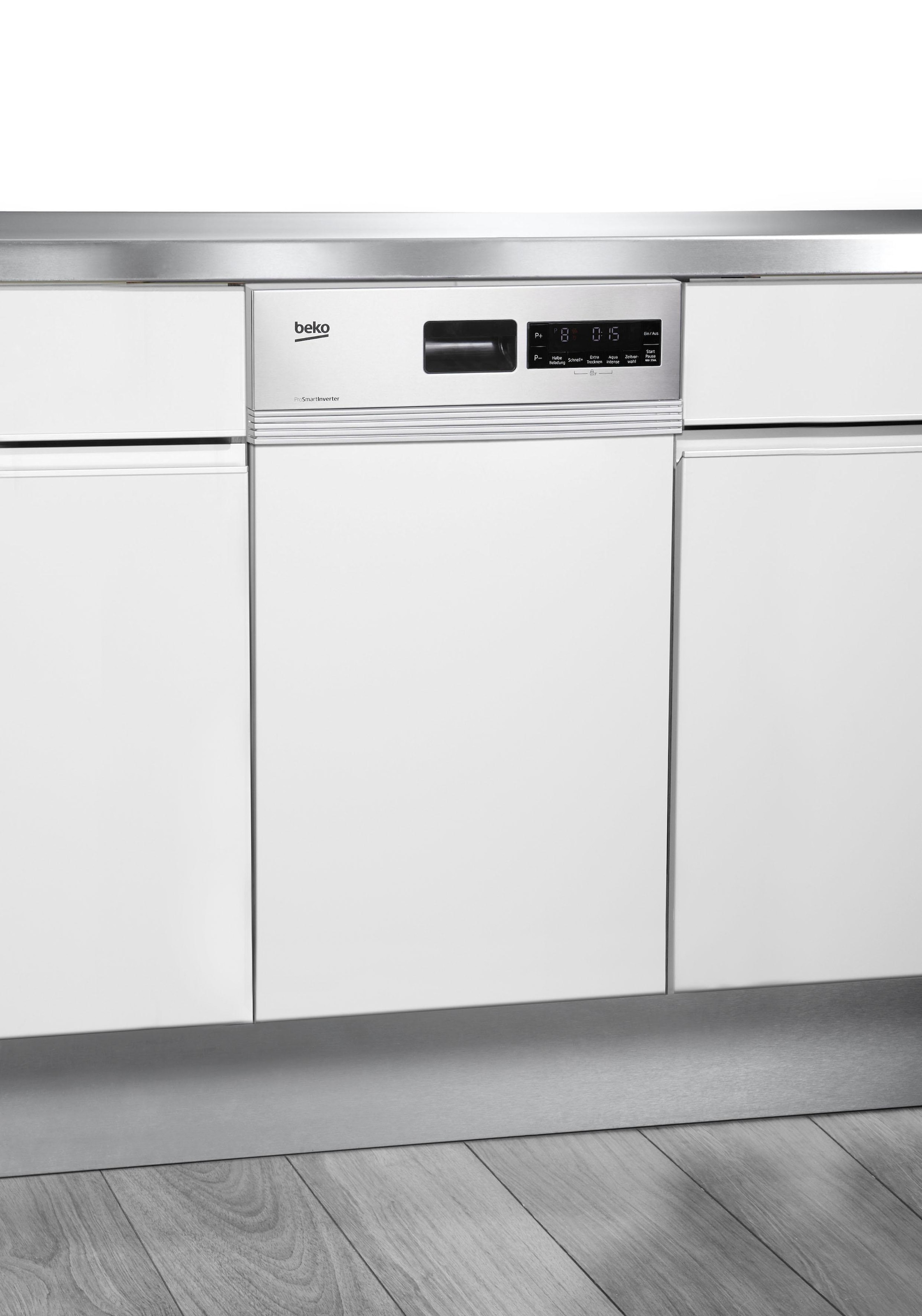 BEKO teilintegrierbarer Geschirrspüler »DSS28021X«, DSS28021X, 11 Maßgedecke, mit Intensiv 70°C