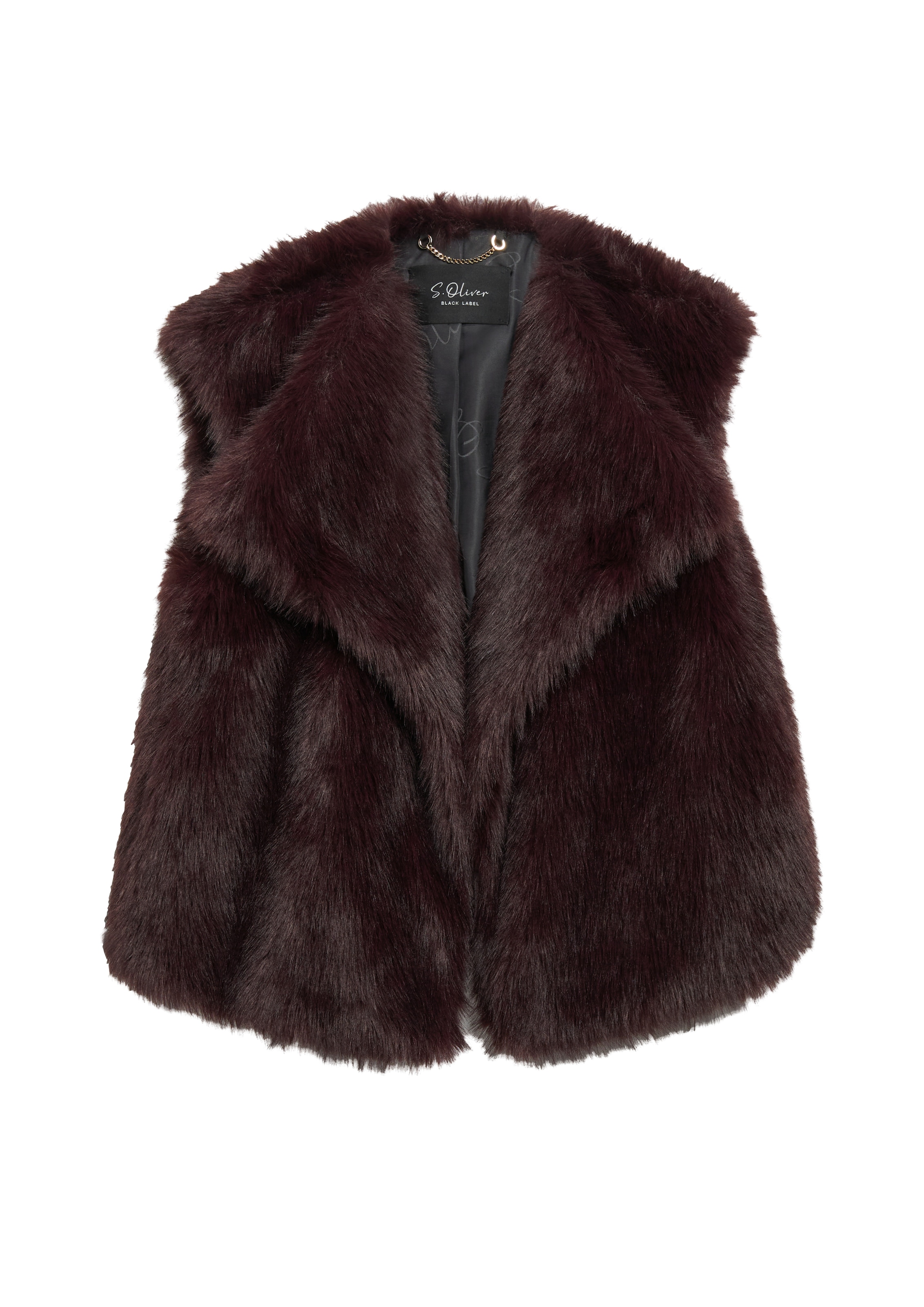 s.Oliver BLACK LABEL Fellimitatweste aus Fake Fur