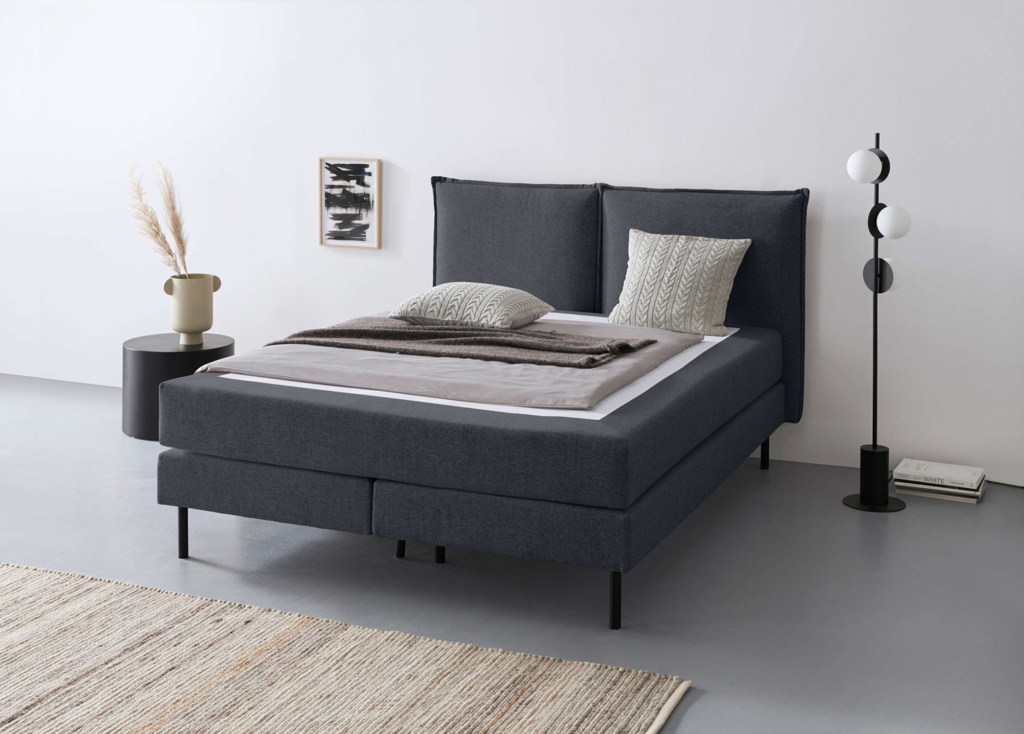 LeGer Home by Lena Gercke Bett »ERIK Boxbett mit Bonnell-/Taschen-Federkernmatratze, Breite 160/180cm« wahlweise Härtegrad der Matratze H2/H3/H4, Polsterbett mit/ohne Topper