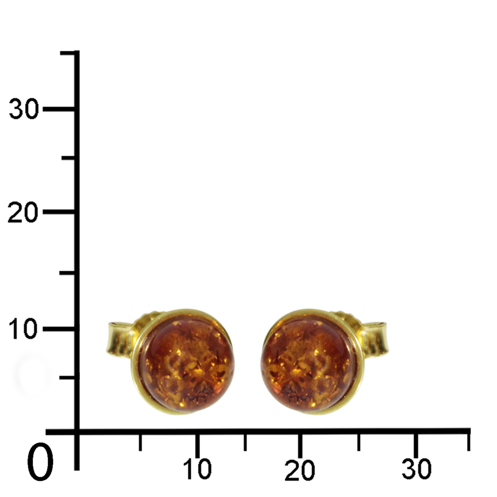OSTSEE-SCHMUCK Paar Ohrstecker »- Classic 7 mm - Gold 333/000 - Bernstein«
