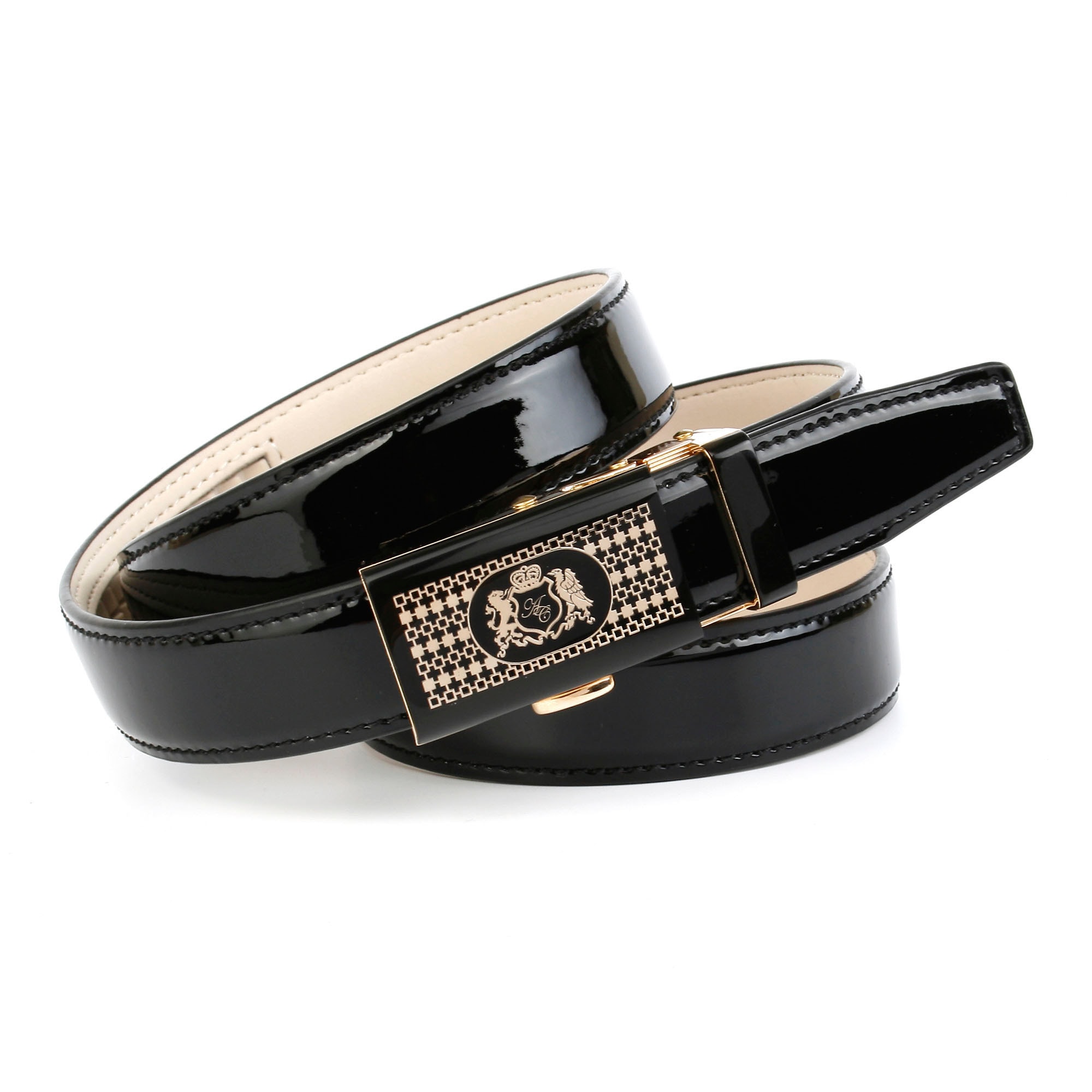 Anthoni Crown Ledergürtel, mit OTTO online kaufen Glas-Schließe goldfarbener, gemusterter bei