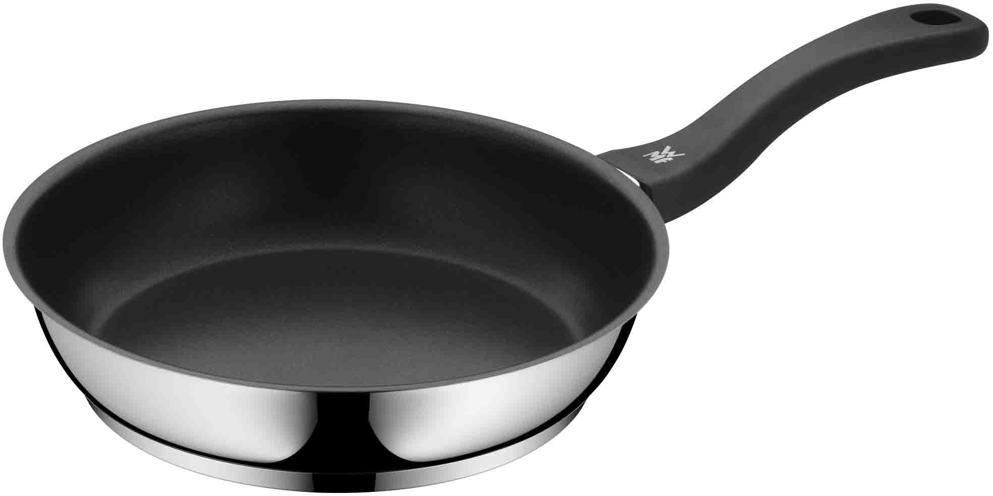 WMF Bratpfanne »Devil Edelstahlpfanne Induktion«, Cromargan® Edelstahl Rostfrei 18/10, PTFE beschichtet, für alle Herdarten geeignet, Kunststoffgriff