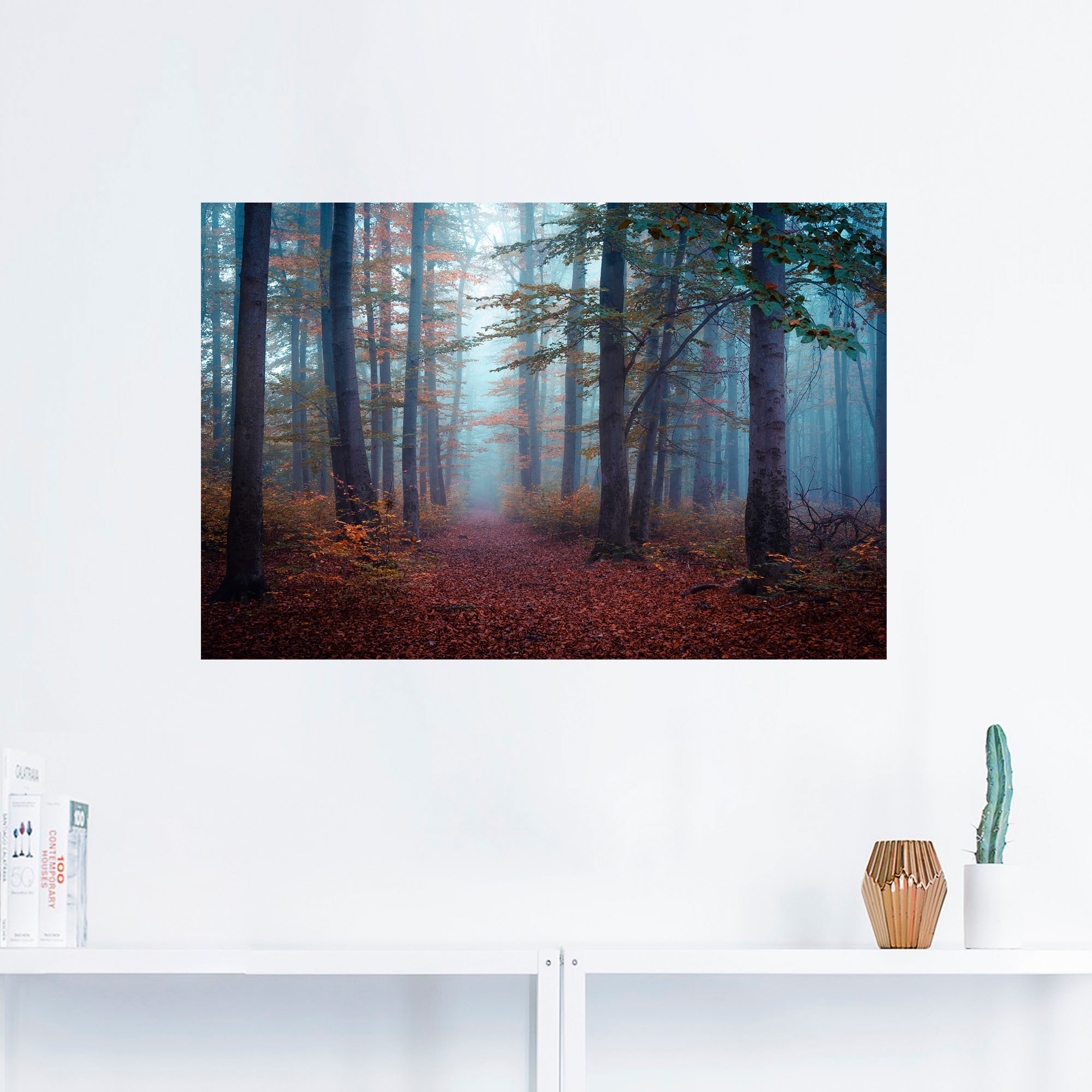 Wandbild Leinwandbild, St.), bei (1 im Artland OTTO Alubild, Poster Nebel«, Größen als versch. »Wald oder Waldbilder, in Wandaufkleber