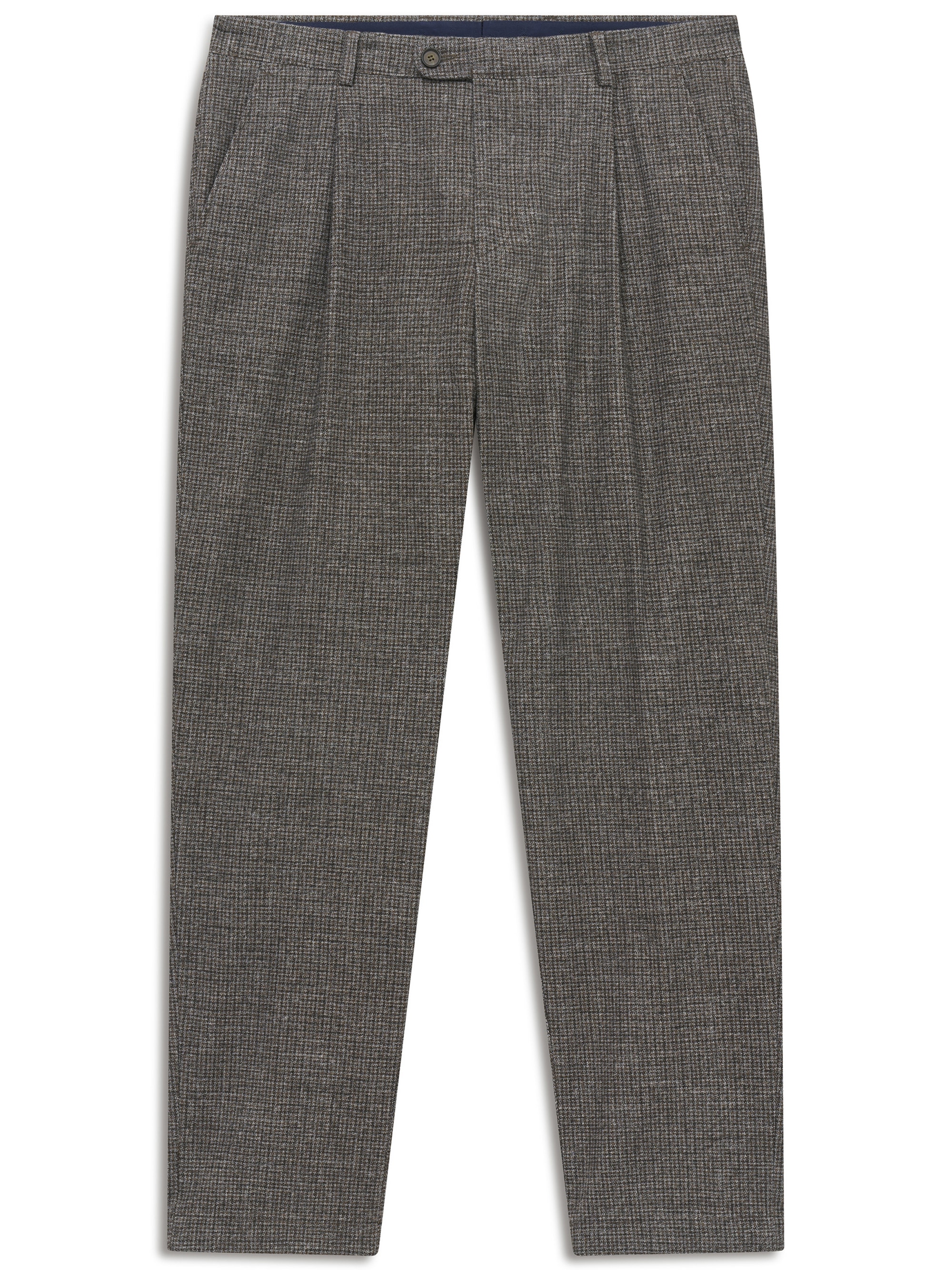 bugatti Bundfaltenhose »Stretch«  Elio Relaxed Fit Karomuster