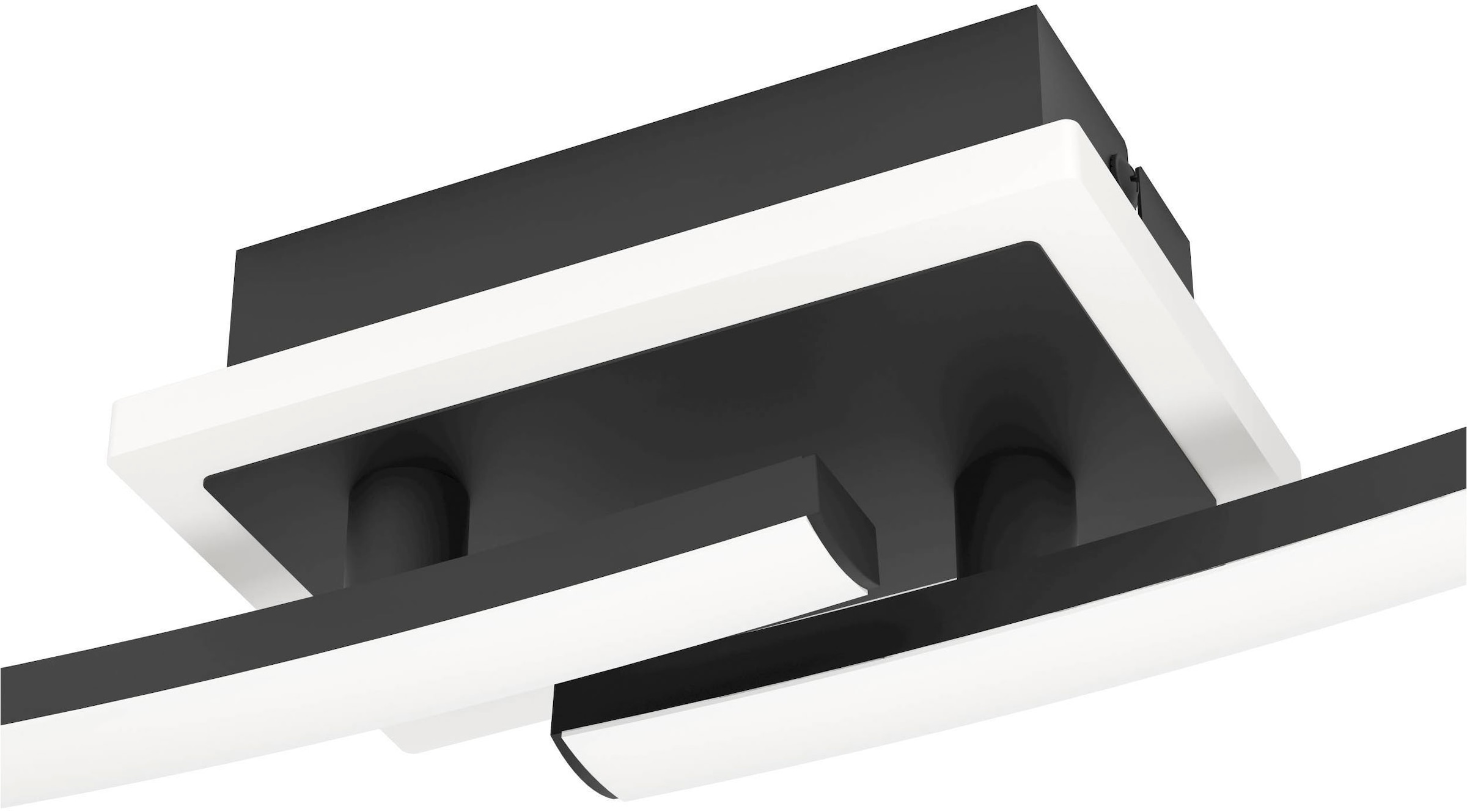 EGLO Deckenleuchte »Lungolago Deckenlampe, Bürolampe Decke aus Metall, Küchenlampe, Lampe« LED-Modul 1 Stk. Neutralweiß Wand-/Deckenleuchte - L74 x B14 x H6 cm - schwarz - 12W inkl.