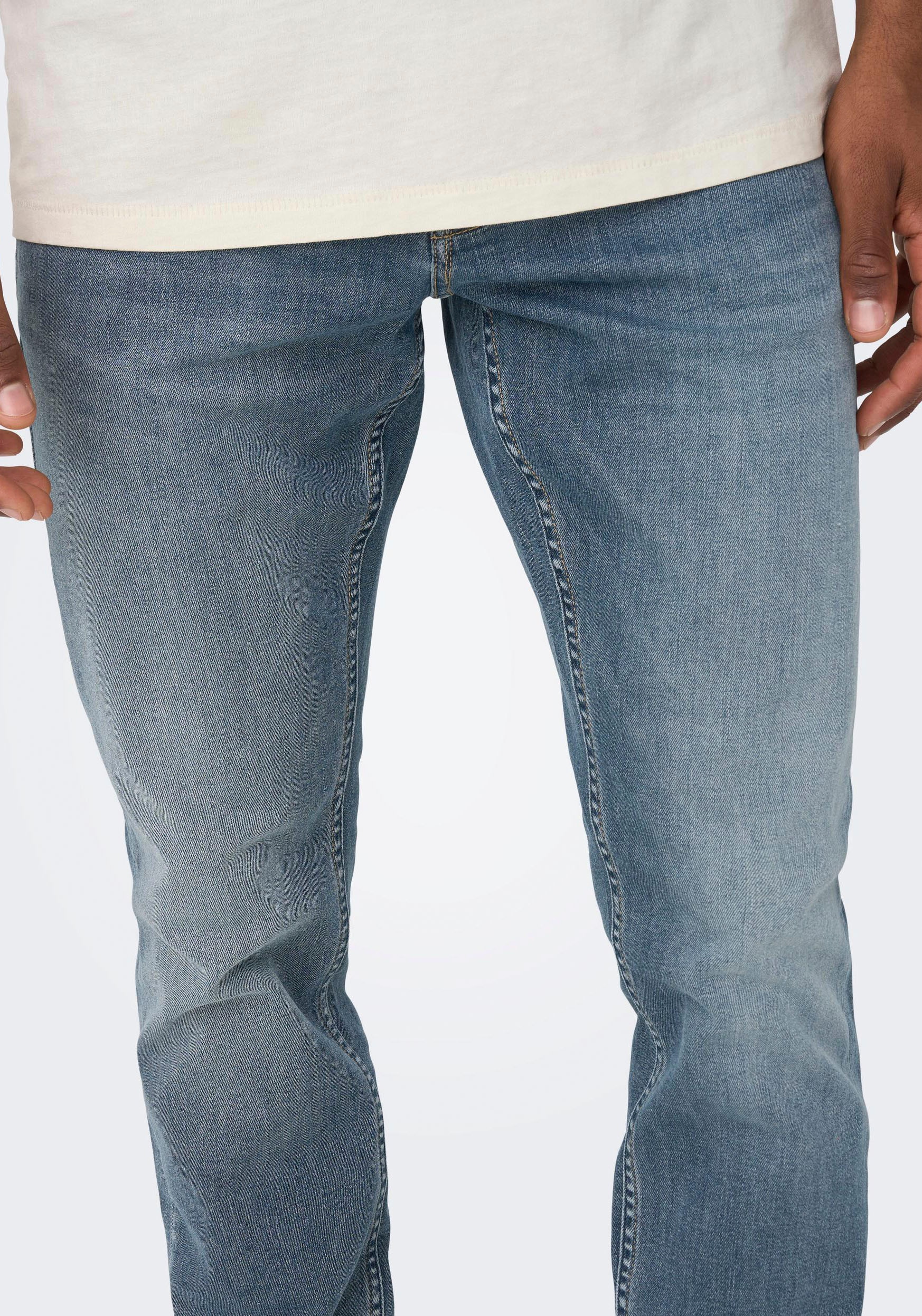 ONLY & SONS Slim-fit-Jeans »OS ONSLOOM SLIM BLUE GREY 40«, mit Destroyed Effekt