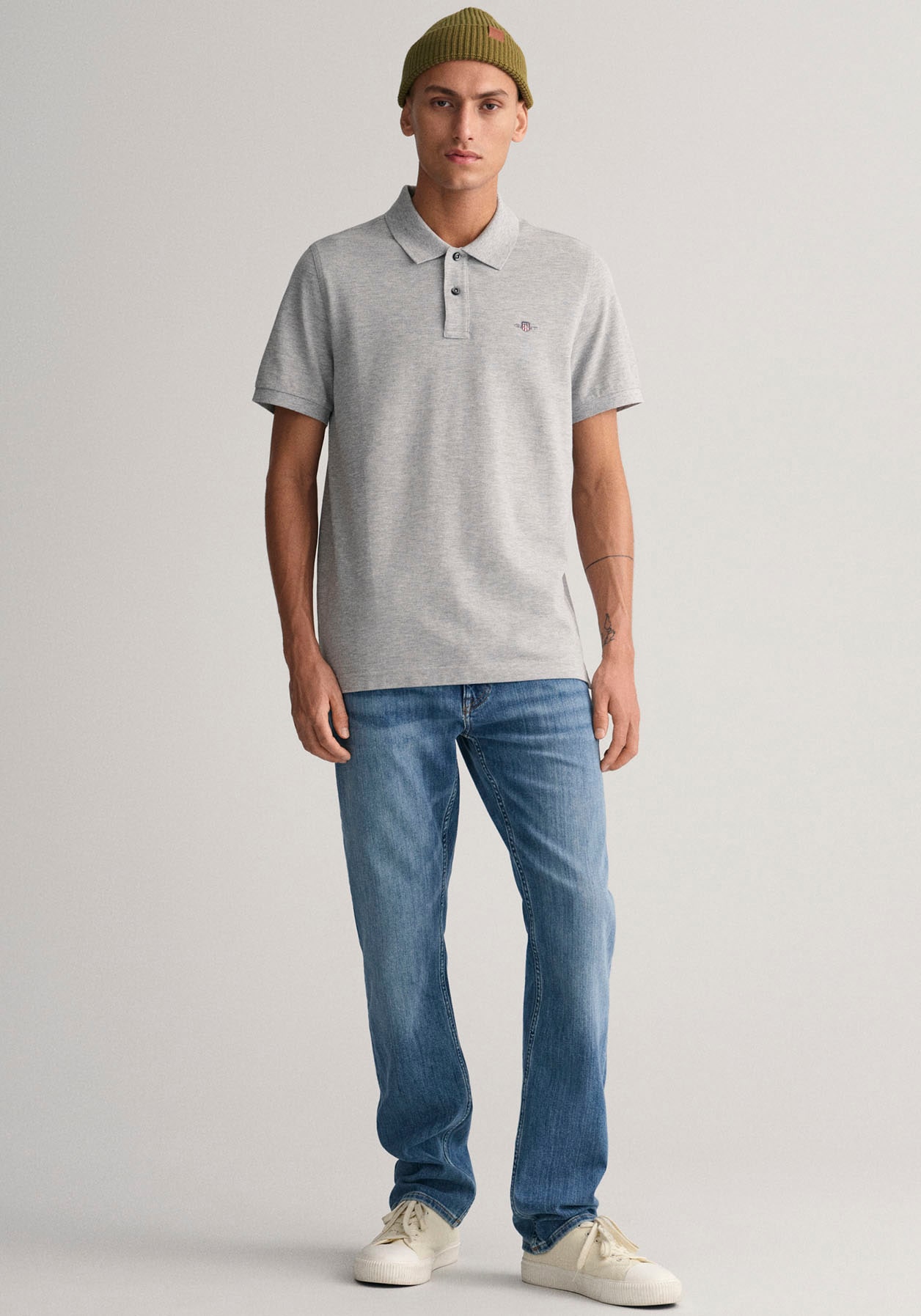 Gant Poloshirt »REG SHIELD SS PIQUE POLO«, mit Logo und Flachstrickkragen 100% Baumwolle Pique
