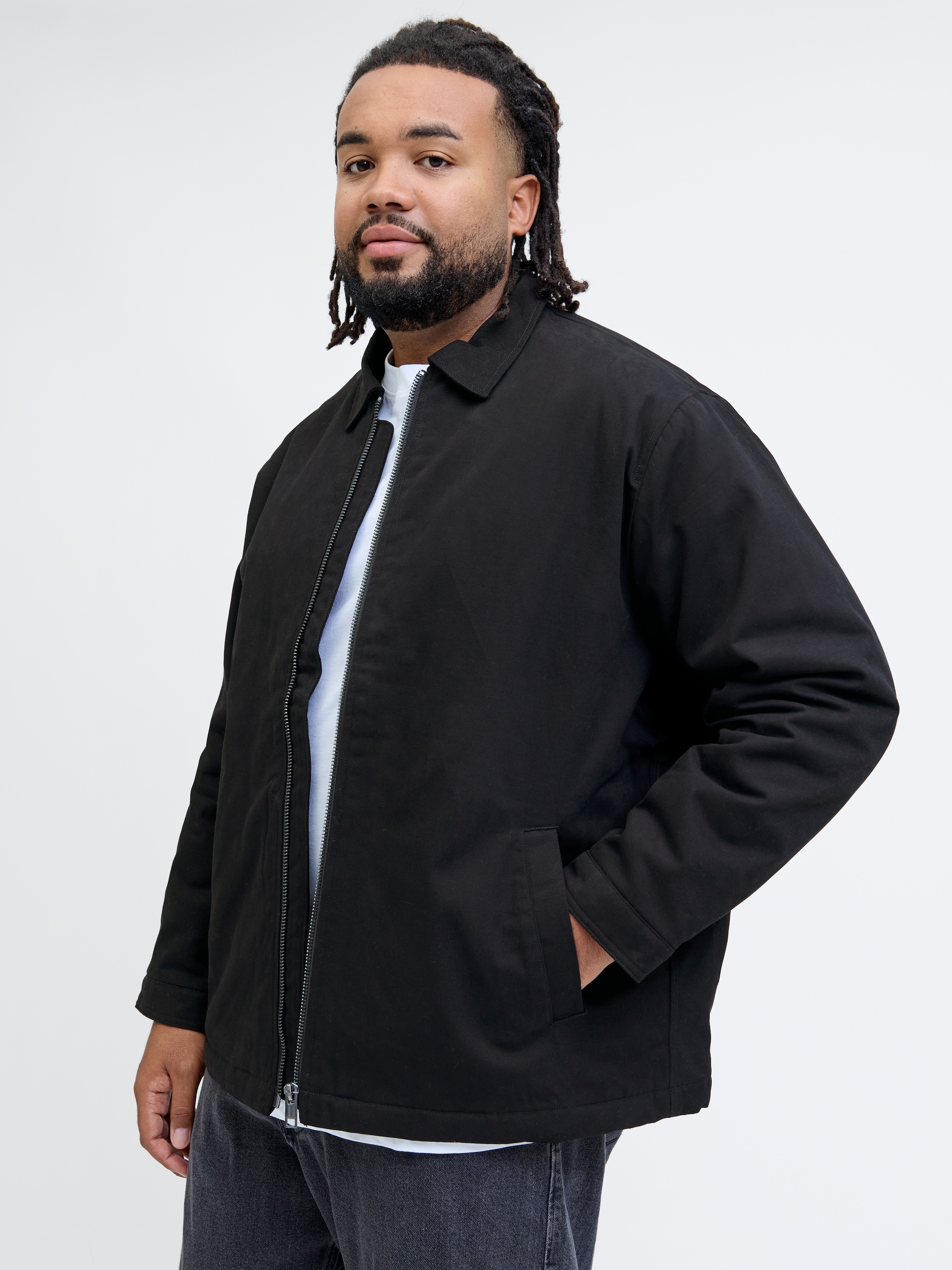 Jack & Jones PlusSize Outdoorjacke »JJEDOVER WORKER JACKET SN PLS«, ohne Kapuze