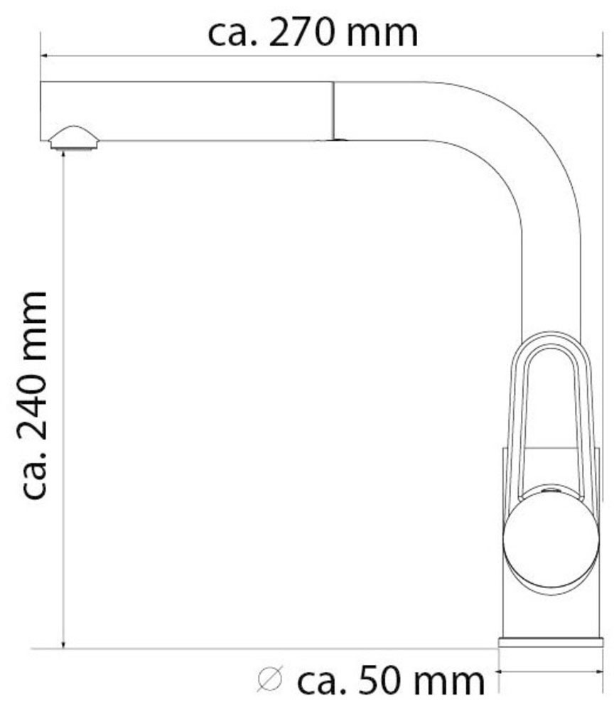 Schütte Spültischarmatur »Design«, mit Geschirrbrause, ausziehbar, schwenkbar, Hochdruck