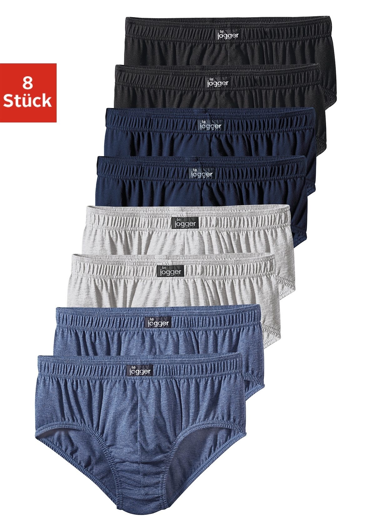 Le Jogger Herren Slip Packung in blau, Größe 8