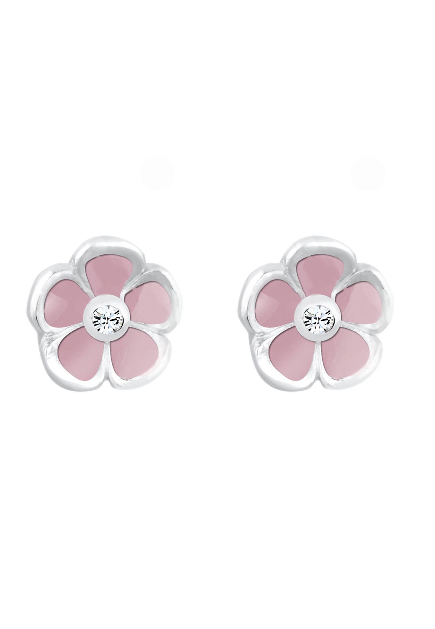 Elli Paar Ohrstecker »Ohrringe Kinder Blume Floral Kristall 925 Silber«