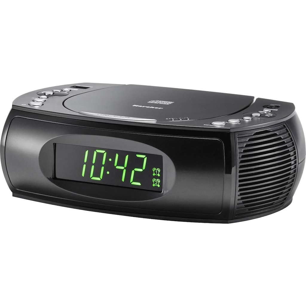 Karcher Uhrenradio »UR 1308«, (UKW mit RDS 2 W), CD-Player,USB,2 Weckzeiten