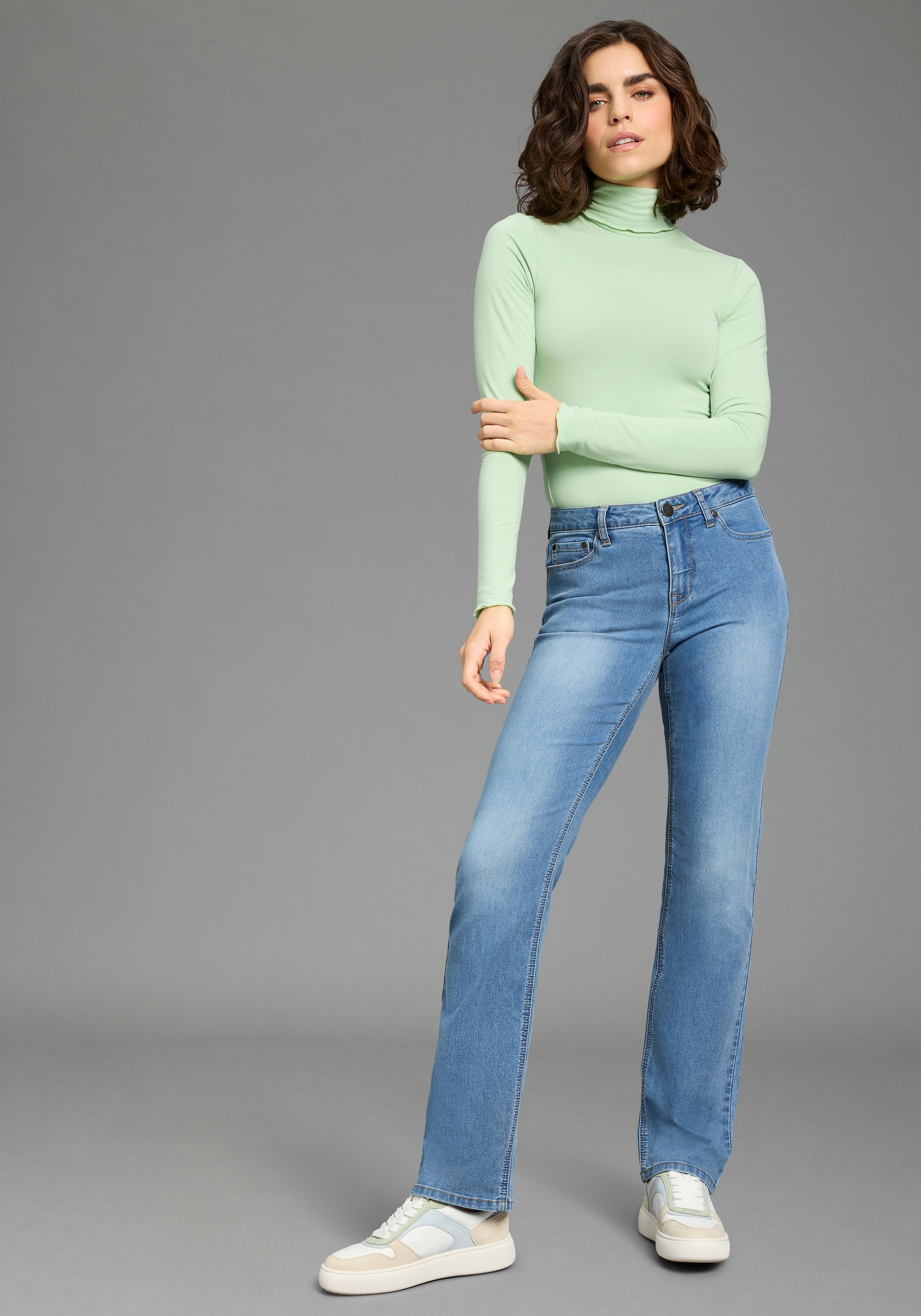 Arizona Gerade Jeans gerade geschnitten, normale Passform, hohe Leibhöhe