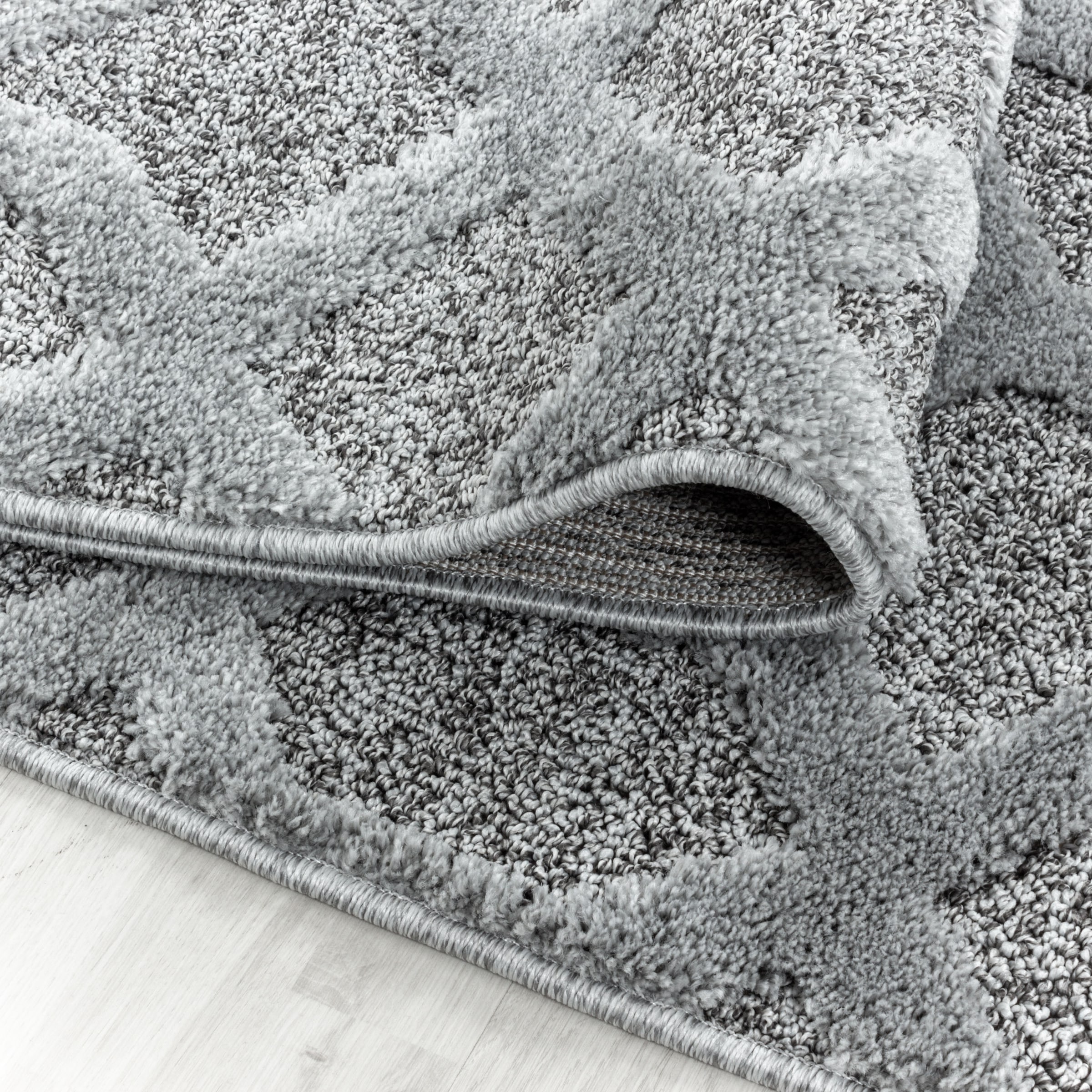 Ayyildiz Teppiche Teppich »PISA 4702«, rechteckig, 20 mm Höhe, als Läufer und rund erhältlich, Hoch Tief Struktur, Wohnzimmer