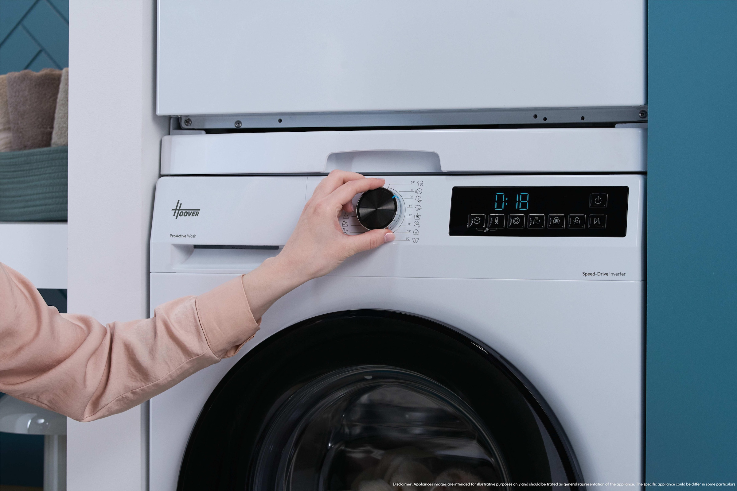 Hoover Waschmaschine »HGDQ48SB6-84« 8 kg 1300 U/min Vielseitige Kurzprogramme