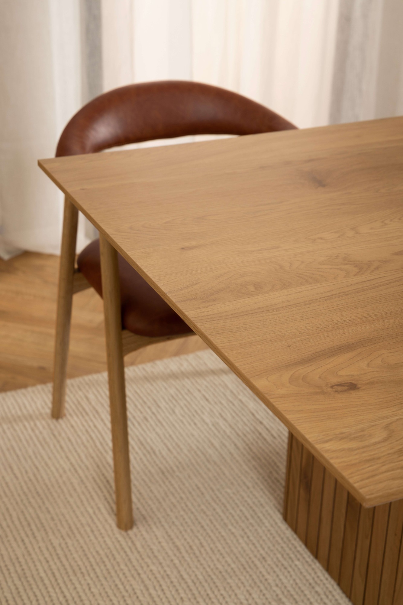 ACTONA GROUP Esstisch »Colima«, Esstisch, matt Wildeiche rau Melamin mit lamellenfront, 210x100x75 cm