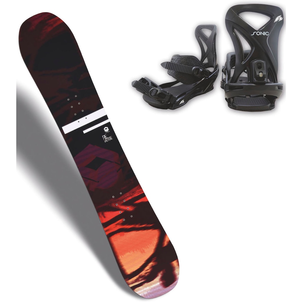 F2 Snowboard »FTWO Reverse 01 MAN Sunset 21/22«, (Set)