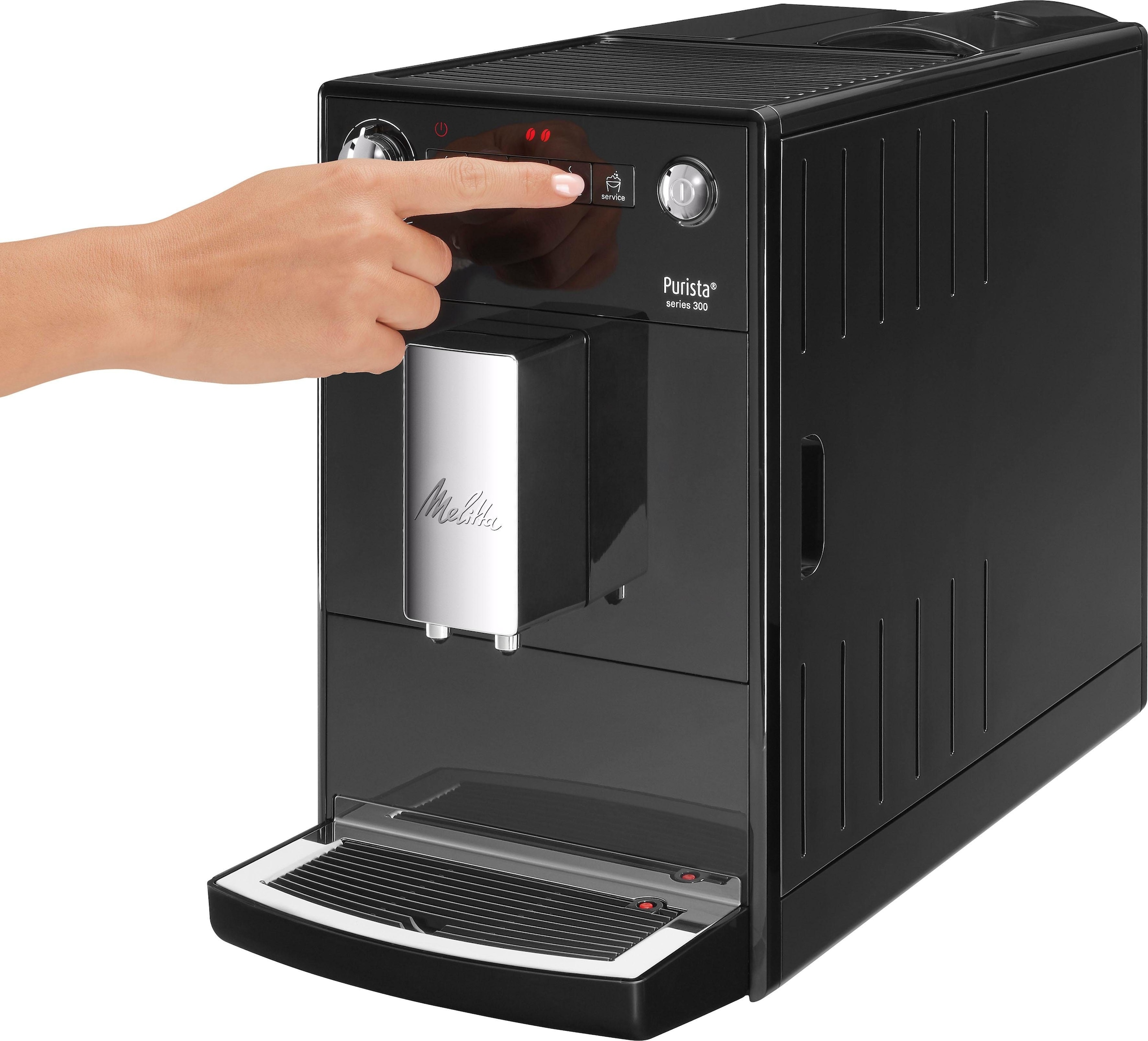 Melitta Kaffeevollautomat »Purista® F230-102, schwarz«, Lieblingskaffee-Funktion, kompakt & extra leise