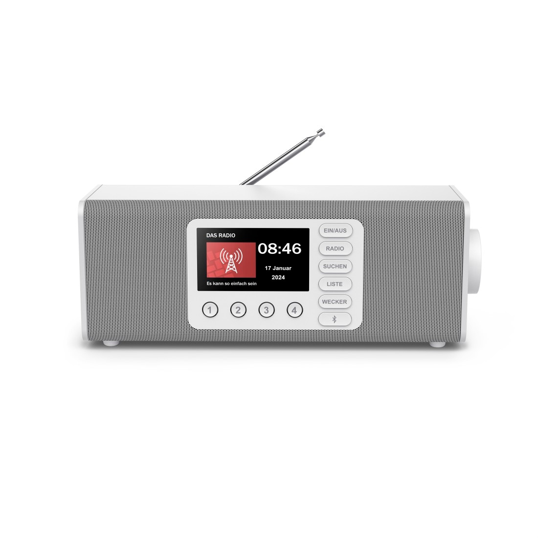 Hama Digitalradio (DAB+) »Digitalradio mit DAB DAB+ FM Bluetooth und Wecker« ( Digitalradio (DAB+) 10 W) 4,3 Zoll TFT-Farbdisplay, große Tasten, Direktwahltasten