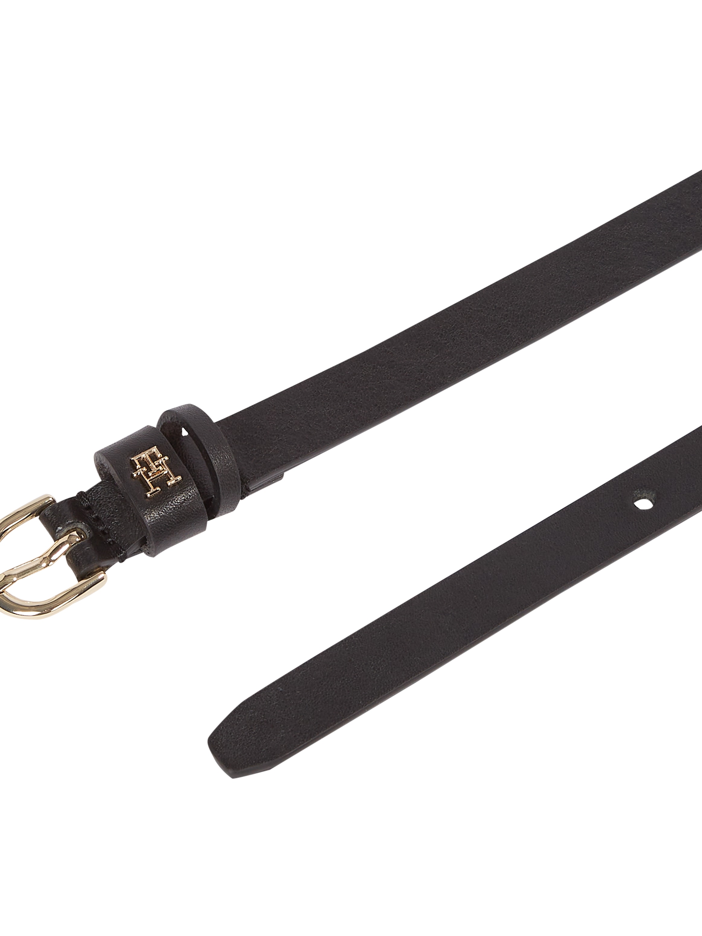 Tommy Hilfiger Ledergürtel »ESSENTIAL EFFORTLESS 1.5«, Ovale Einfachdornschließe, Logoemblem