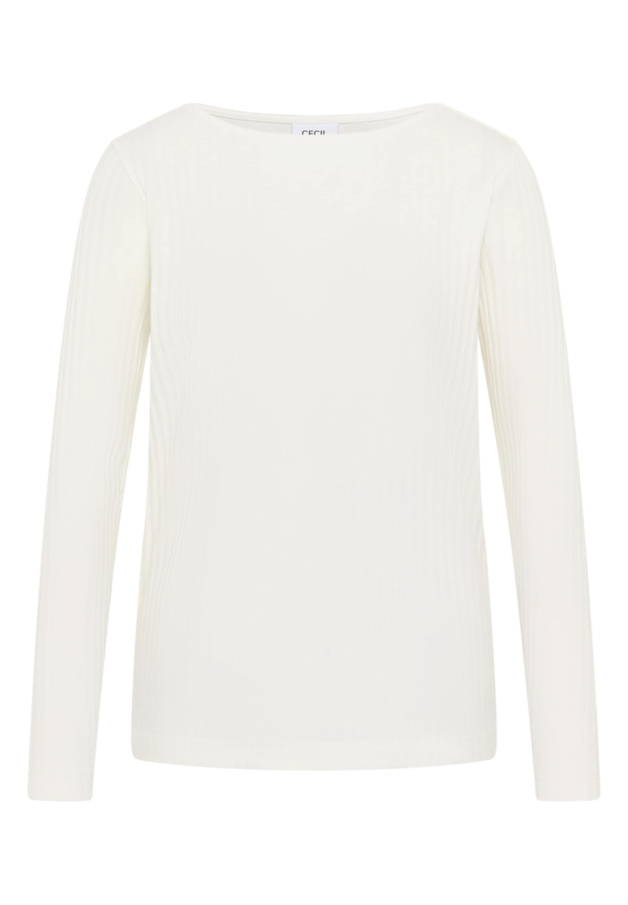 Cecil Langarmshirt mit Ripp-Struktur