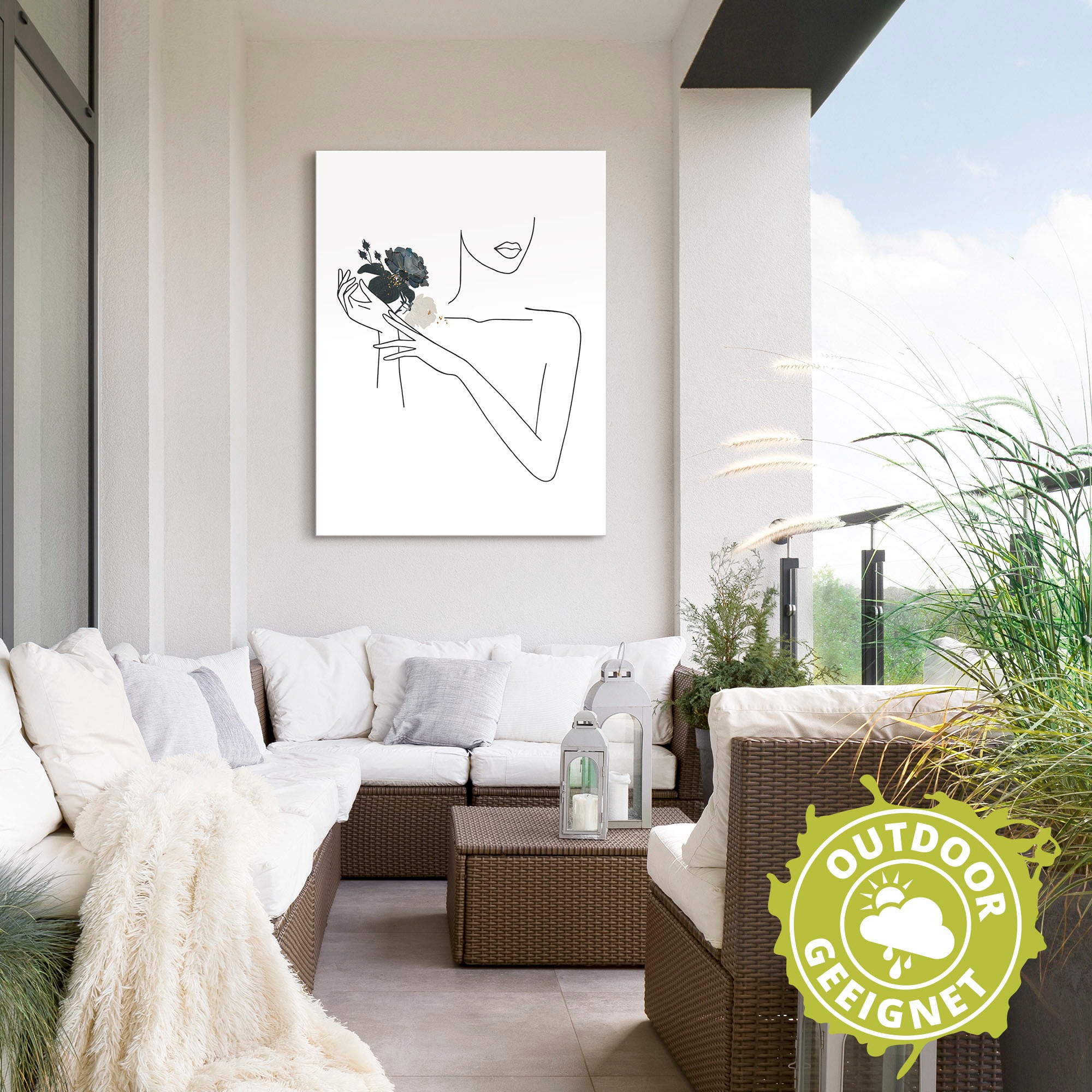 Artland Wandbild »Moderne LineArt Mädchen II«, Modebilder, (1 St.), als Alubild, Outdoorbild, Leinwandbild, Poster, Wandaufkleber