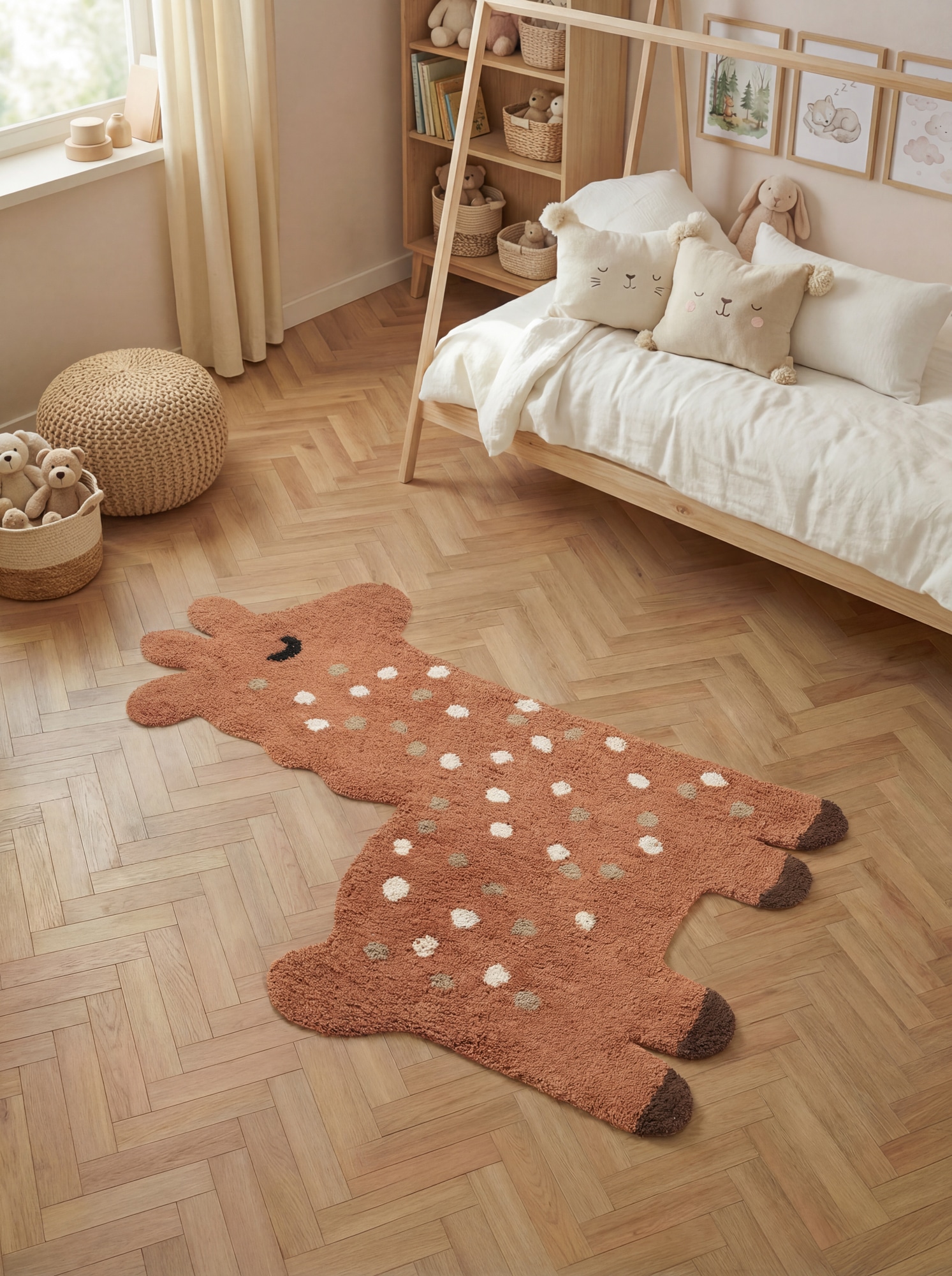 HANSE Home Kinderteppich »Gino« Motivform 10 mm Höhe Waschbar, Handgemacht, Baumwolle, Rutschfest Spielteppich Kinderzimmer